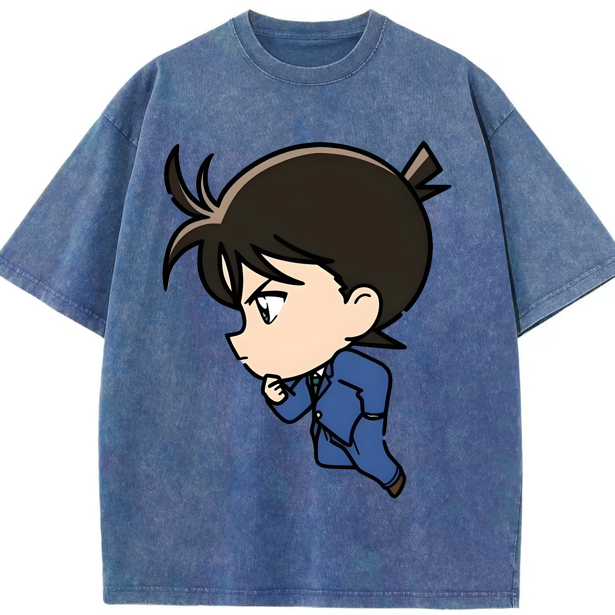 （画像用） 名探偵コナン 江戸川 コナン Detective Conan Conan Edogawa 綿100% ヴィンテージ風 半袖Tシャツ（フロントプリント）