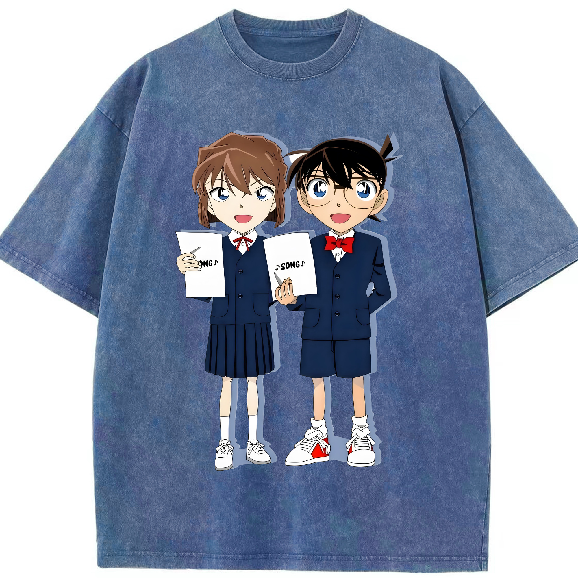 （画像用） 名探偵コナン 灰原 哀 はいばら あい Detective Conan Anita Hailey、Vi Graythorn Haibara Ai 綿100% ヴィンテージ風 半袖Tシャツ（フロントプリント）