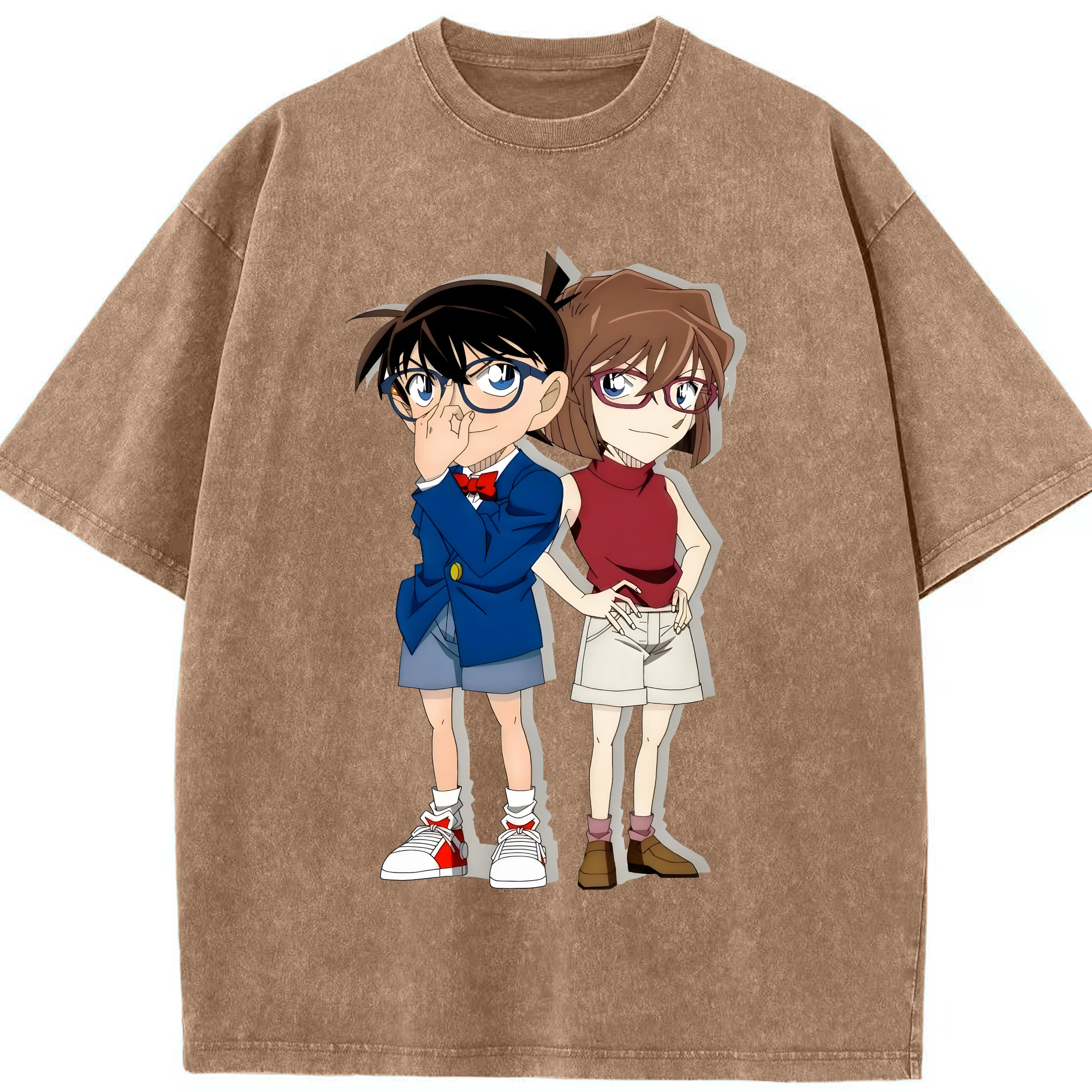（画像用） 名探偵コナン 灰原 哀 はいばら あい Detective Conan Anita Hailey、Vi Graythorn Haibara Ai 綿100% ヴィンテージ風 半袖Tシャツ（フロントプリント）