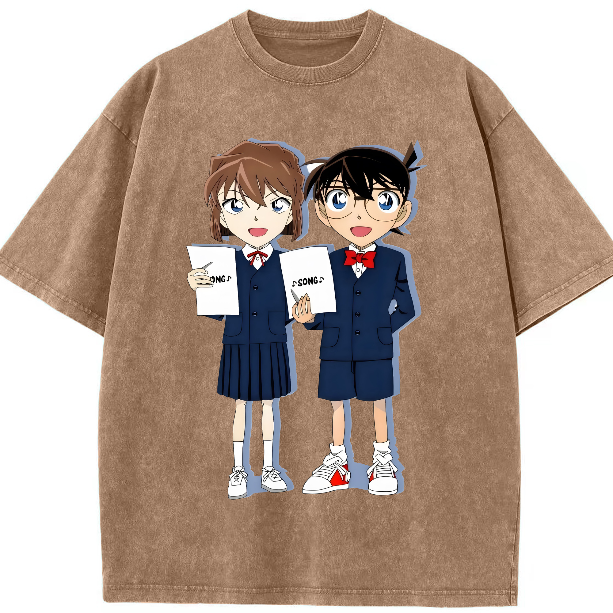 （画像用） 名探偵コナン 灰原 哀 はいばら あい Detective Conan Anita Hailey、Vi Graythorn Haibara Ai 綿100% ヴィンテージ風 半袖Tシャツ（フロントプリント）