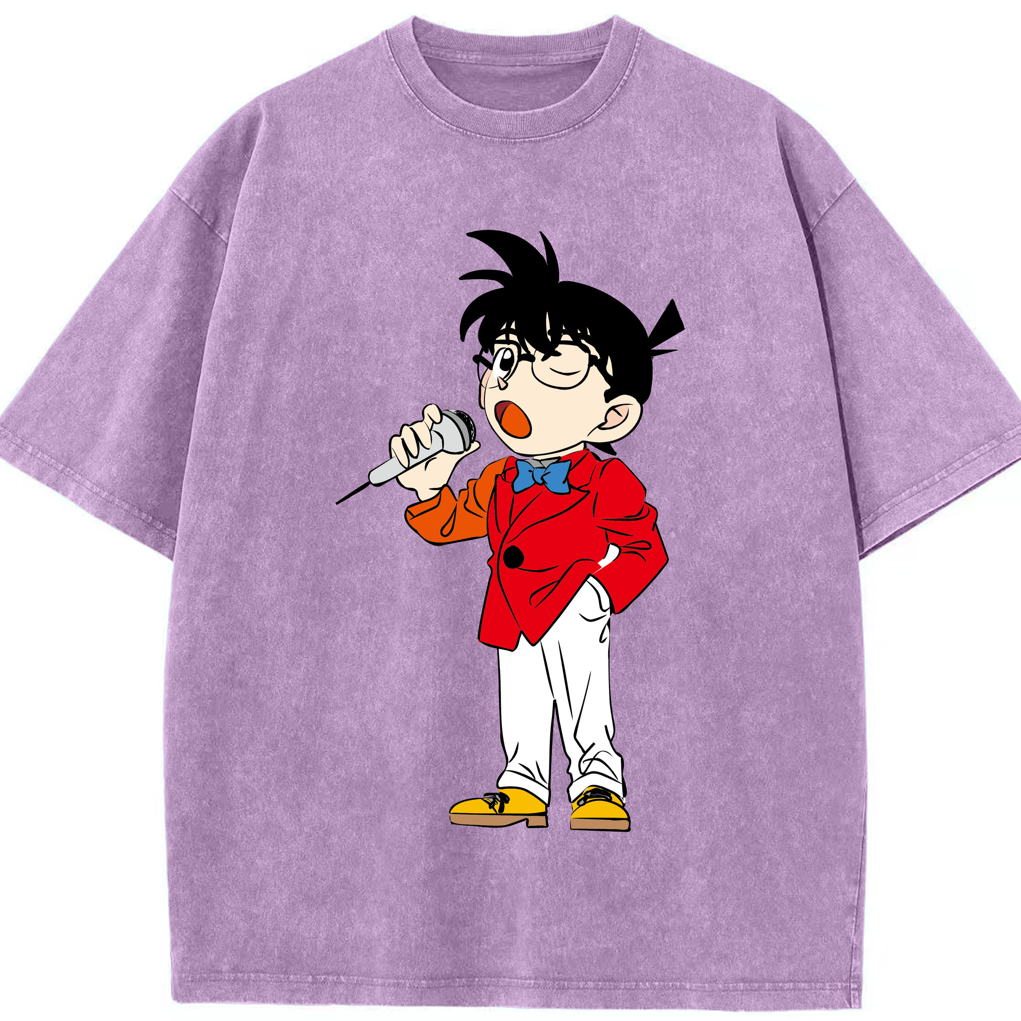 （画像用） 名探偵コナン 江戸川 コナン Detective Conan Conan Edogawa 綿100% ヴィンテージ風 半袖Tシャツ（フロントプリント）