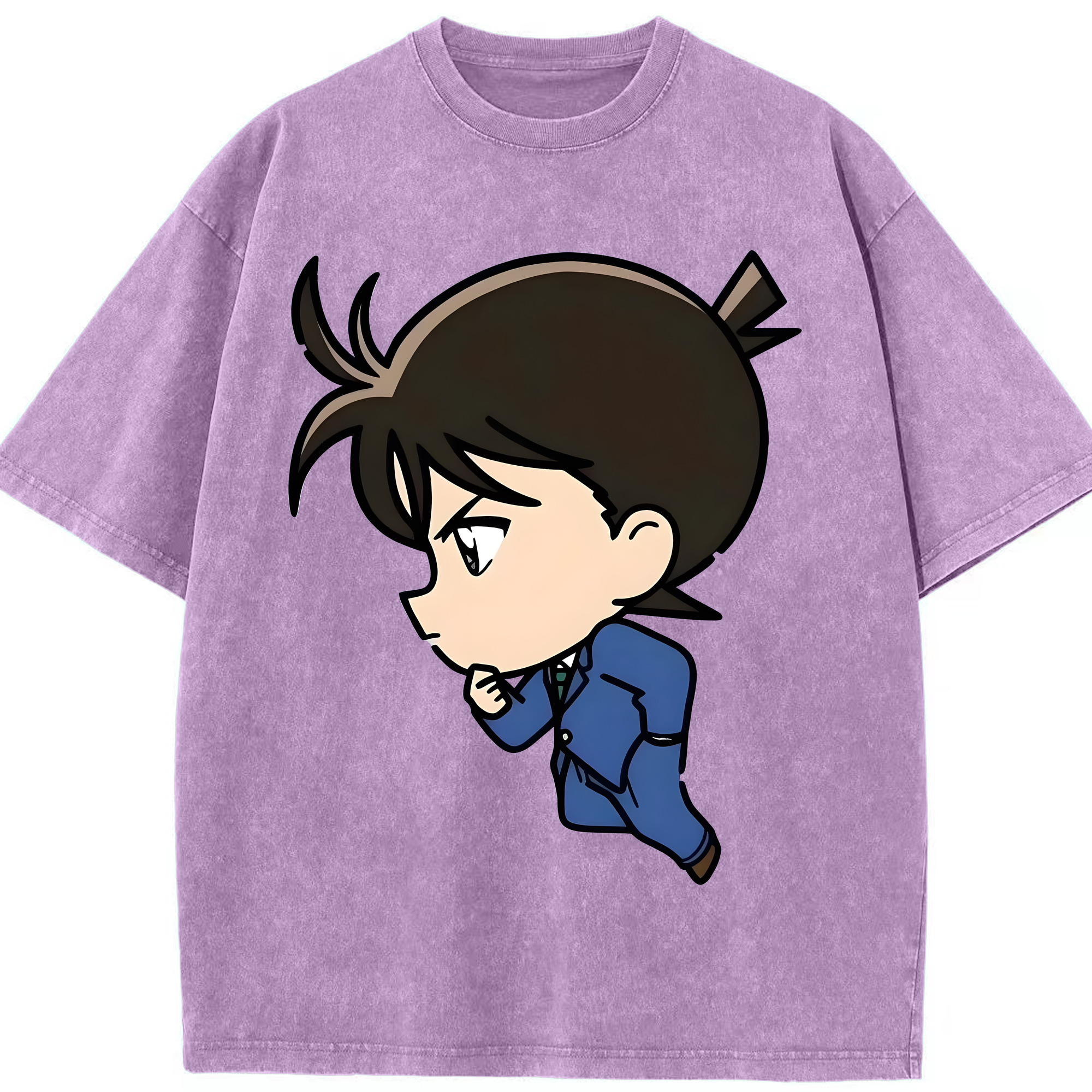 （画像用） 名探偵コナン 江戸川 コナン Detective Conan Conan Edogawa 綿100% ヴィンテージ風 半袖Tシャツ（フロントプリント）