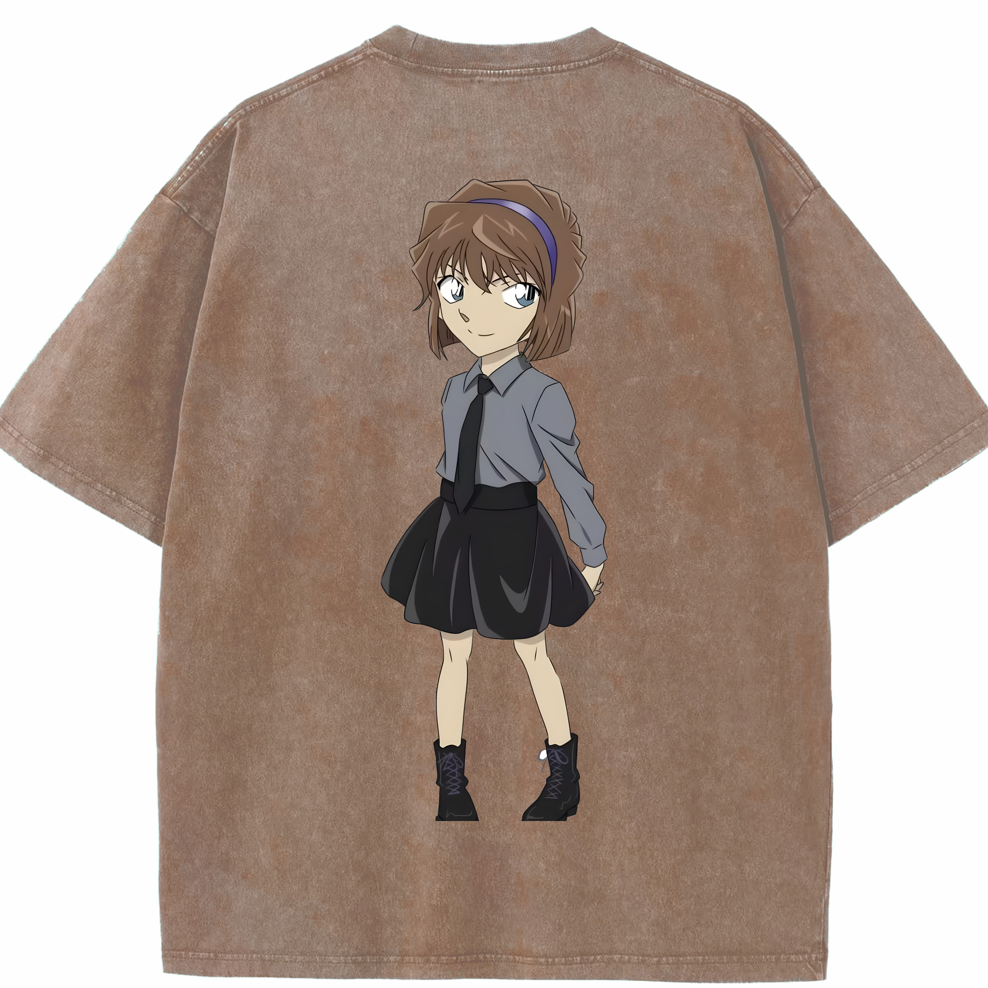 （画像用） 名探偵コナン 灰原 哀 はいばら あい Detective Conan Anita Hailey、Vi Graythorn Haibara Ai 綿100% ヴィンテージ風 半袖Tシャツ（背面プリント）