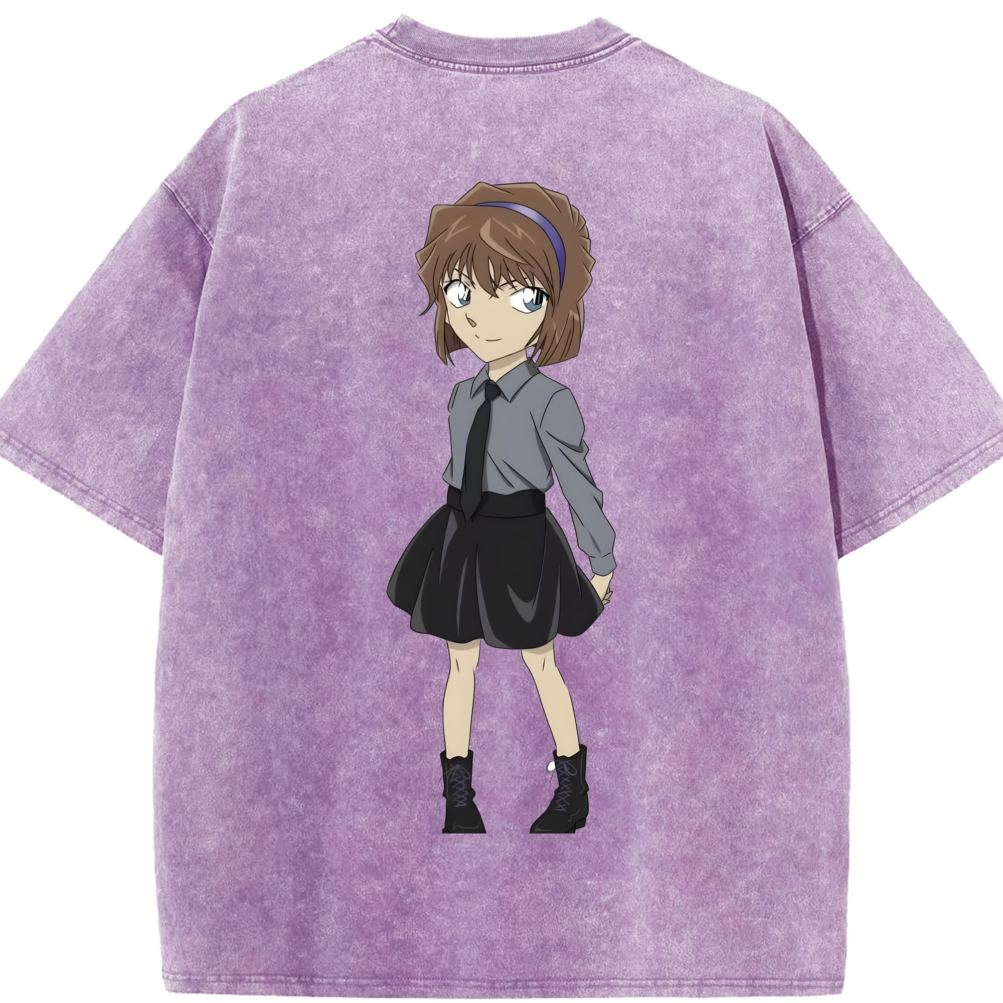 （画像用） 名探偵コナン 灰原 哀 はいばら あい Detective Conan Anita Hailey、Vi Graythorn Haibara Ai 綿100% ヴィンテージ風 半袖Tシャツ（背面プリント）