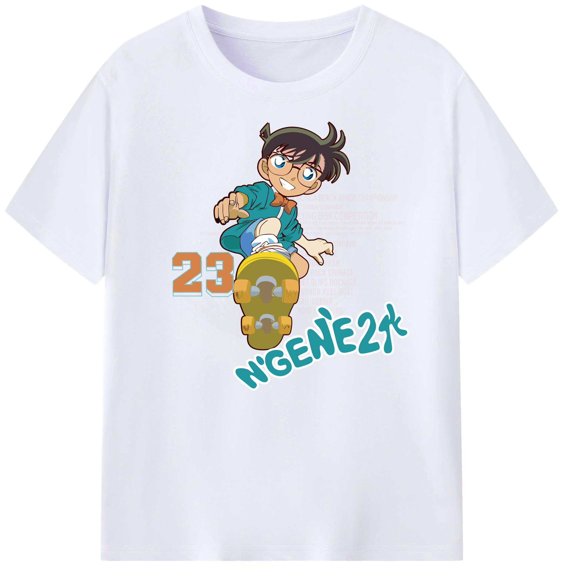 （画像用） 名探偵コナン 江戸川 コナン Detective Conan Conan Edogawa 綿100％ メンズ半袖Tシャツ｜肌触りやわらか＆通気性