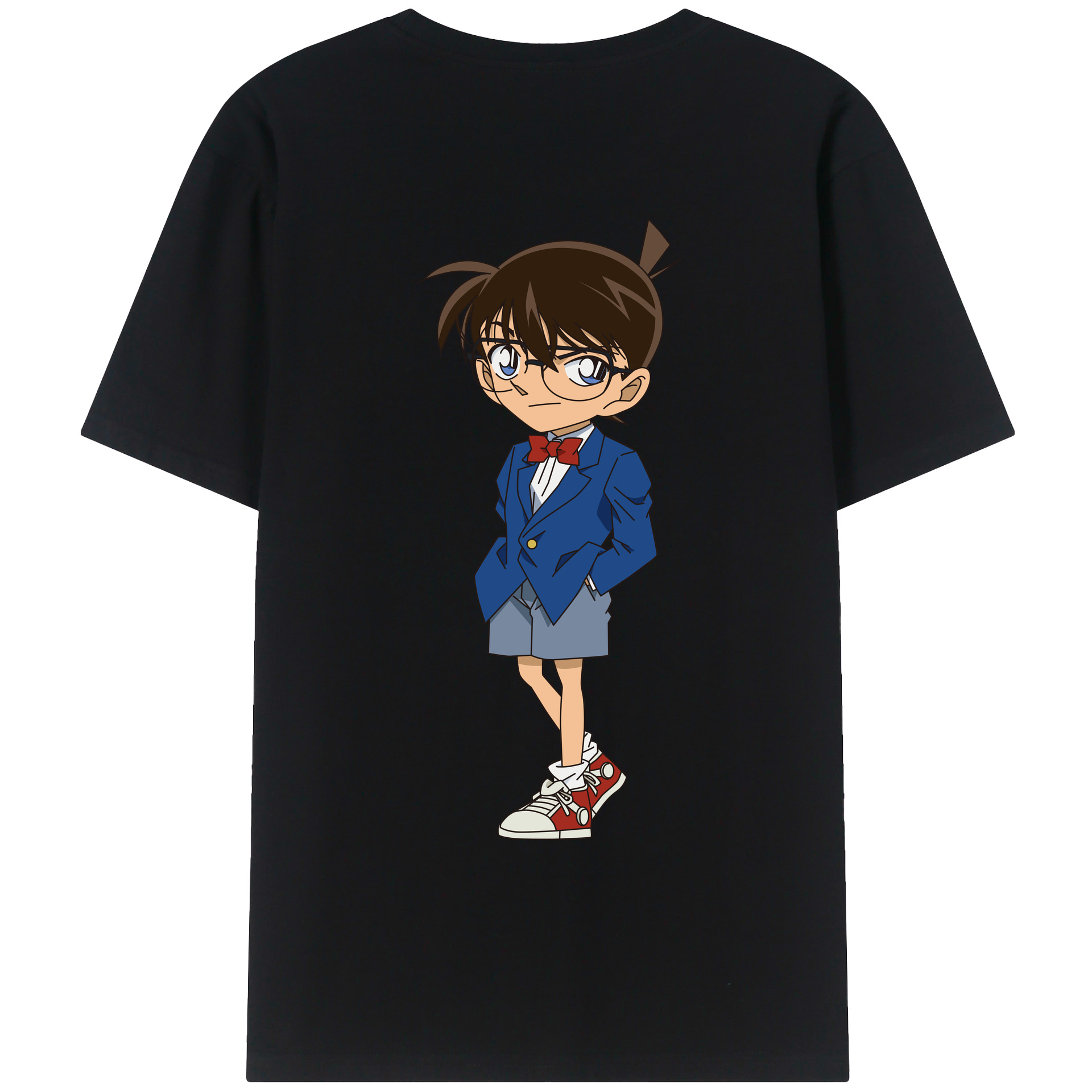 （画像用） 名探偵コナン 江戸川 コナン Detective Conan Conan Edogawa レディース半袖Tシャツ(バックプリント)