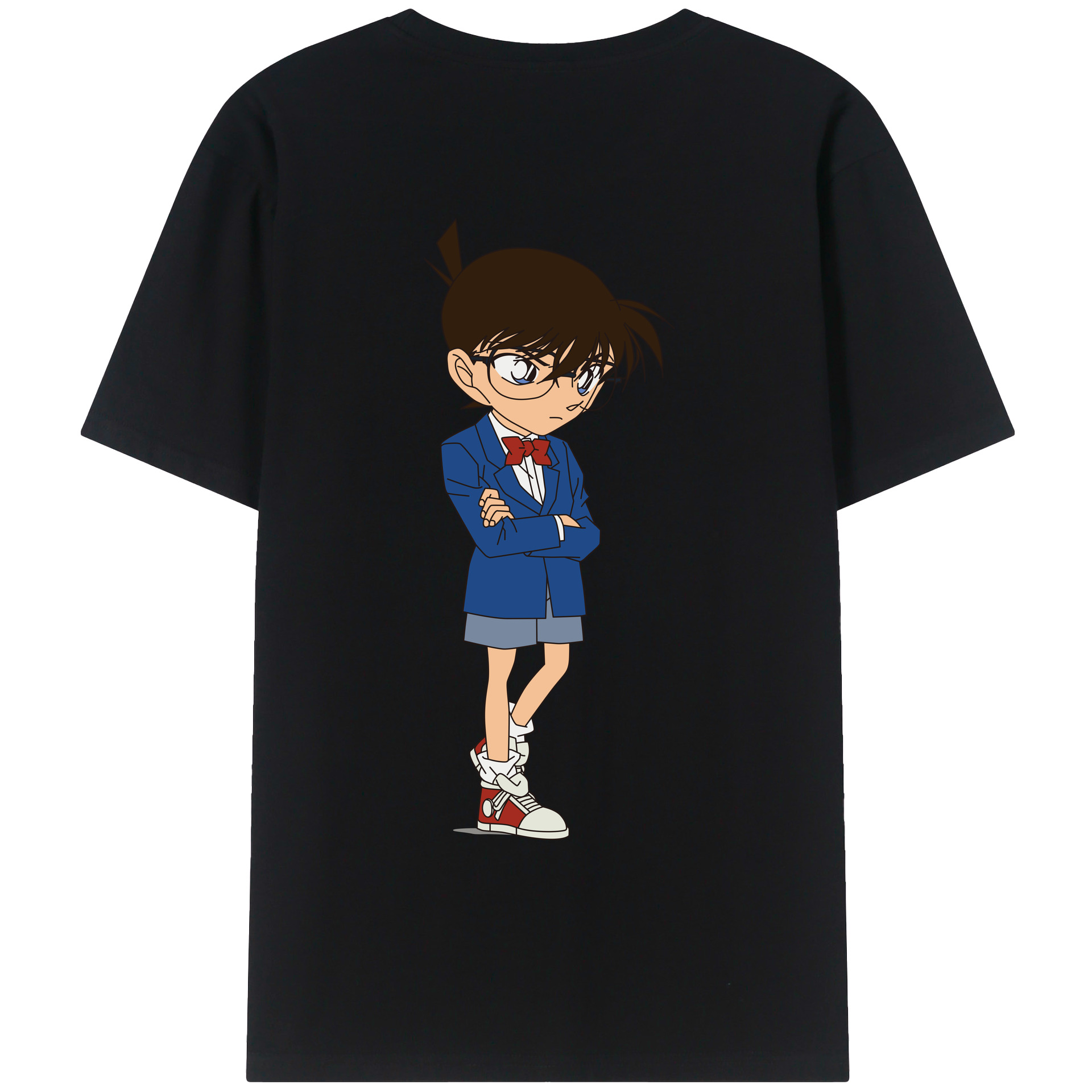 （画像用） 名探偵コナン 江戸川 コナン Detective Conan Conan Edogawa レディース半袖Tシャツ(バックプリント)