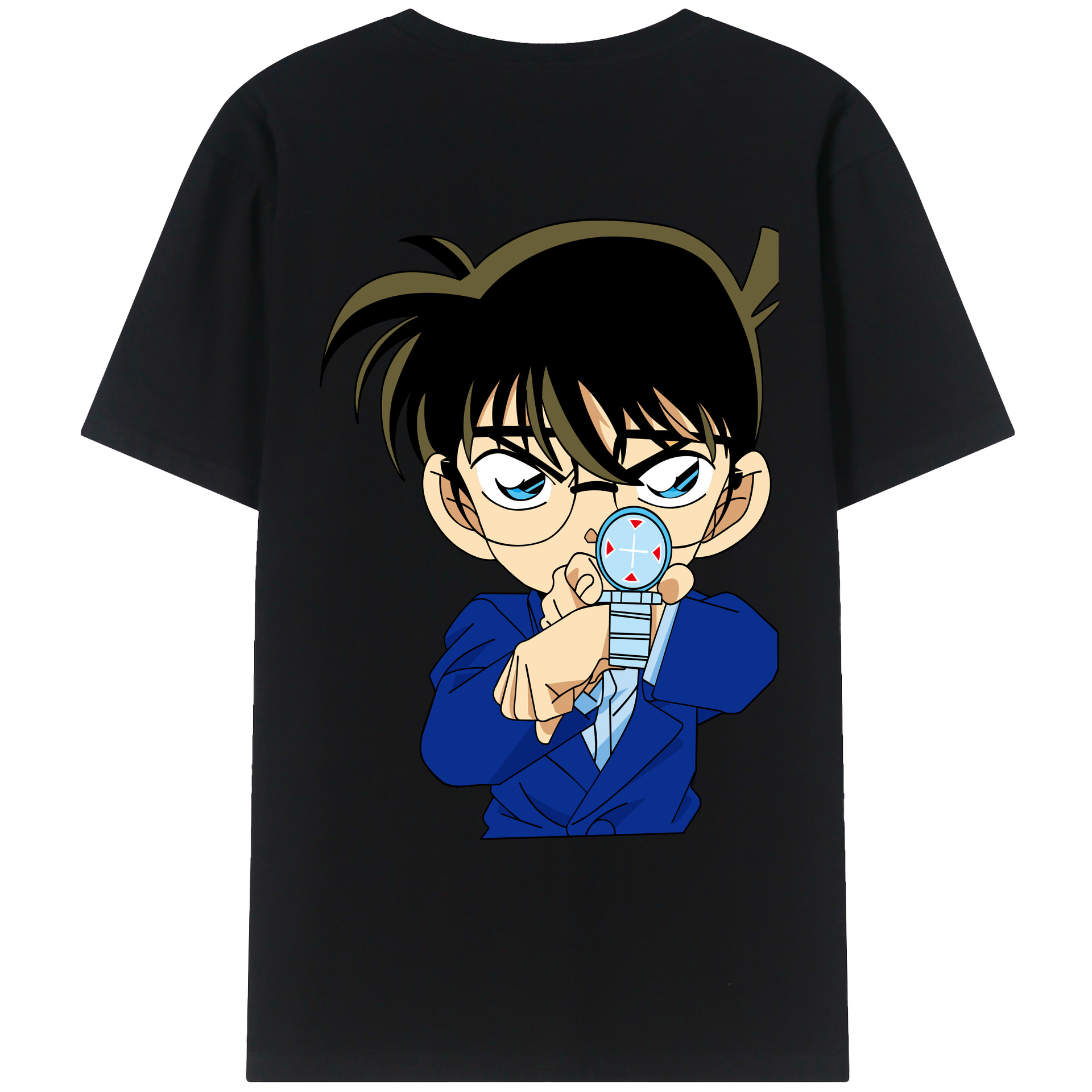（画像用） 名探偵コナン 江戸川 コナン Detective Conan Conan Edogawa レディース半袖Tシャツ(バックプリント)