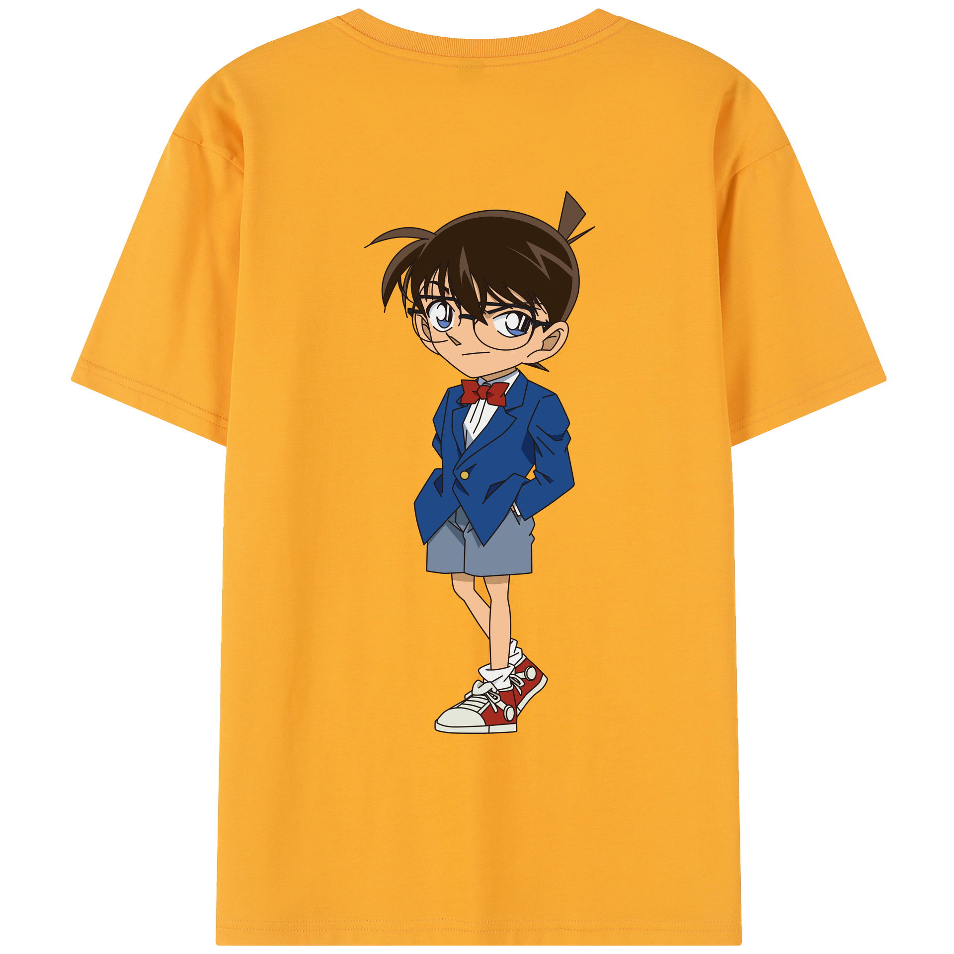 （画像用） 名探偵コナン 江戸川 コナン Detective Conan Conan Edogawa レディース半袖Tシャツ(バックプリント)