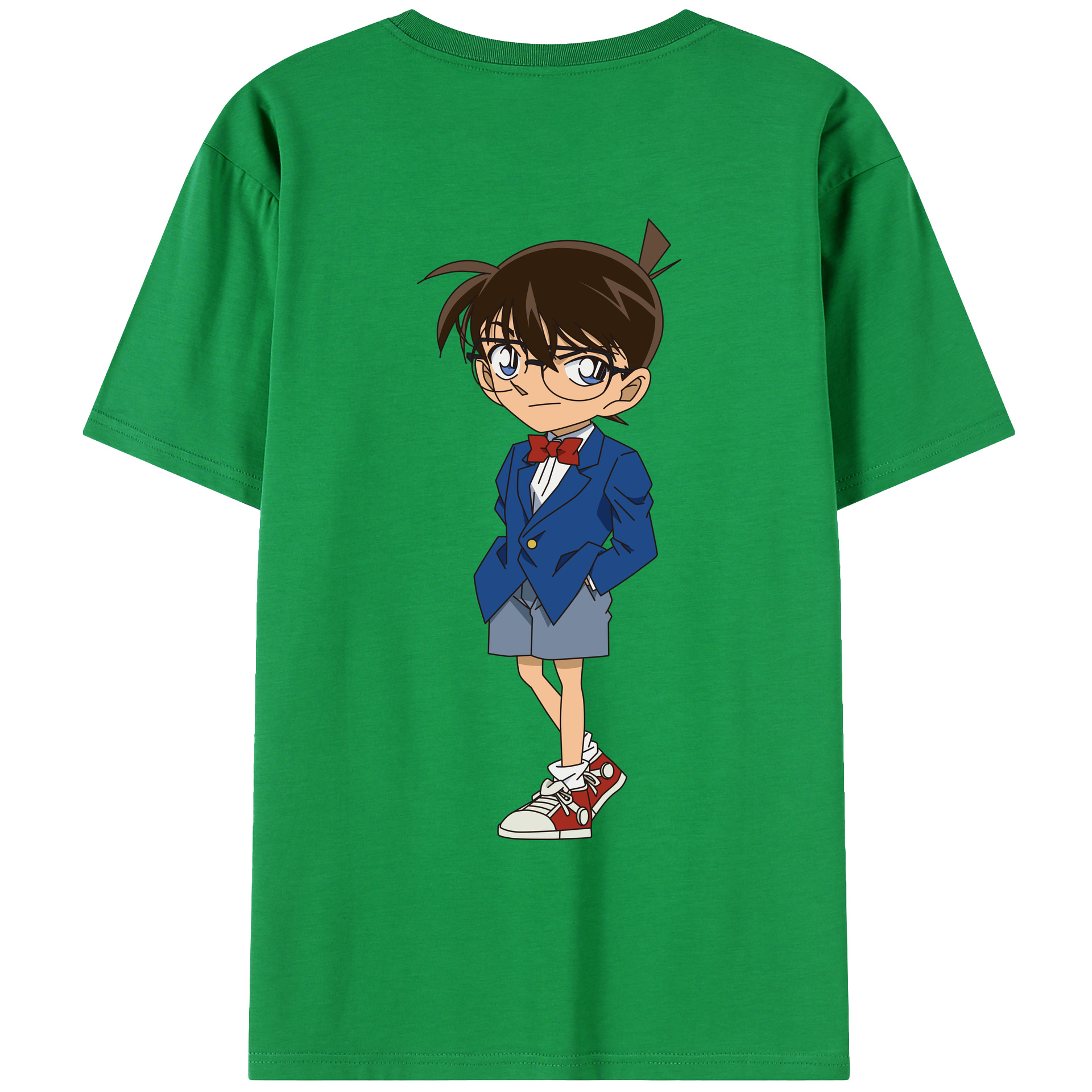 （画像用） 名探偵コナン 江戸川 コナン Detective Conan Conan Edogawa レディース半袖Tシャツ(バックプリント)