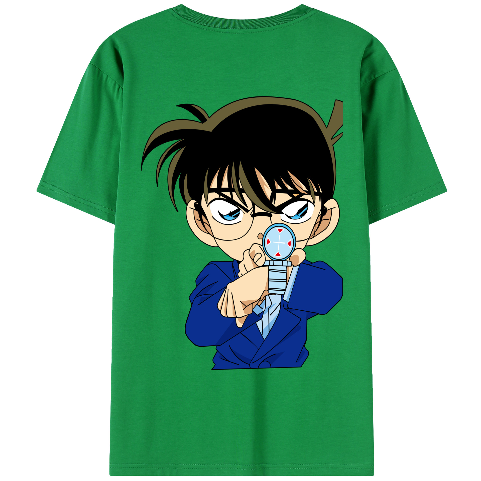 （画像用） 名探偵コナン 江戸川 コナン Detective Conan Conan Edogawa レディース半袖Tシャツ(バックプリント)