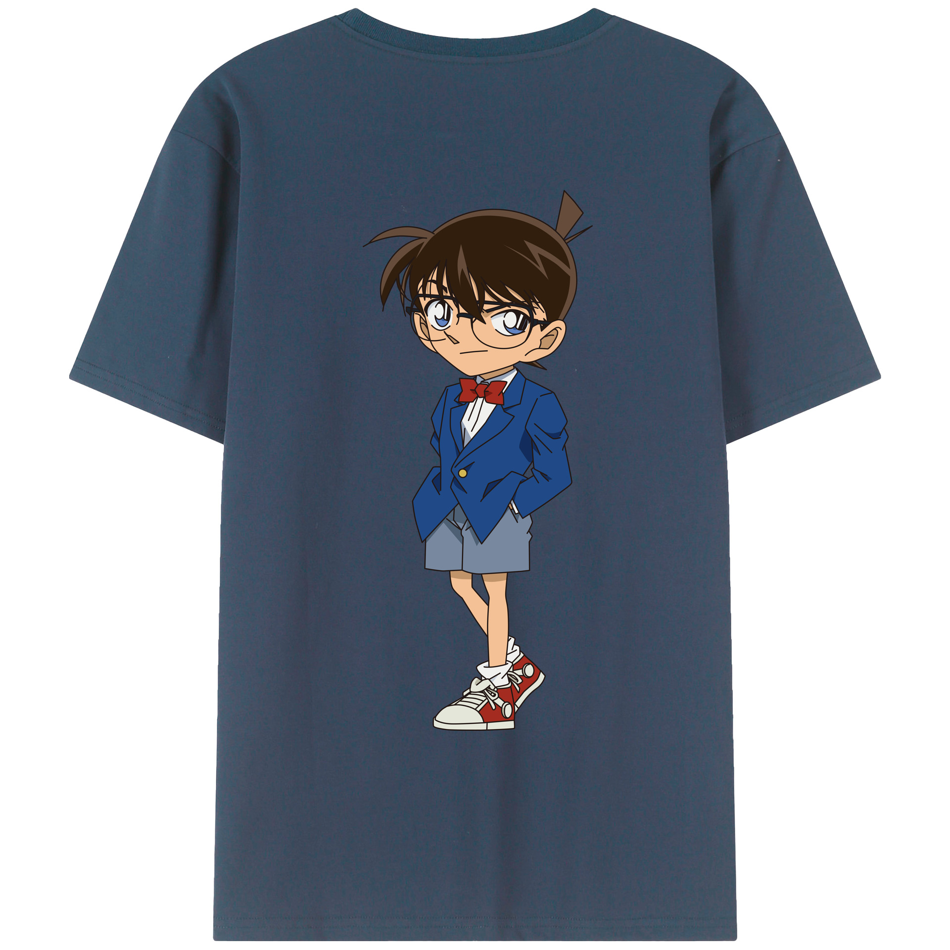（画像用） 名探偵コナン 江戸川 コナン Detective Conan Conan Edogawa レディース半袖Tシャツ(バックプリント)