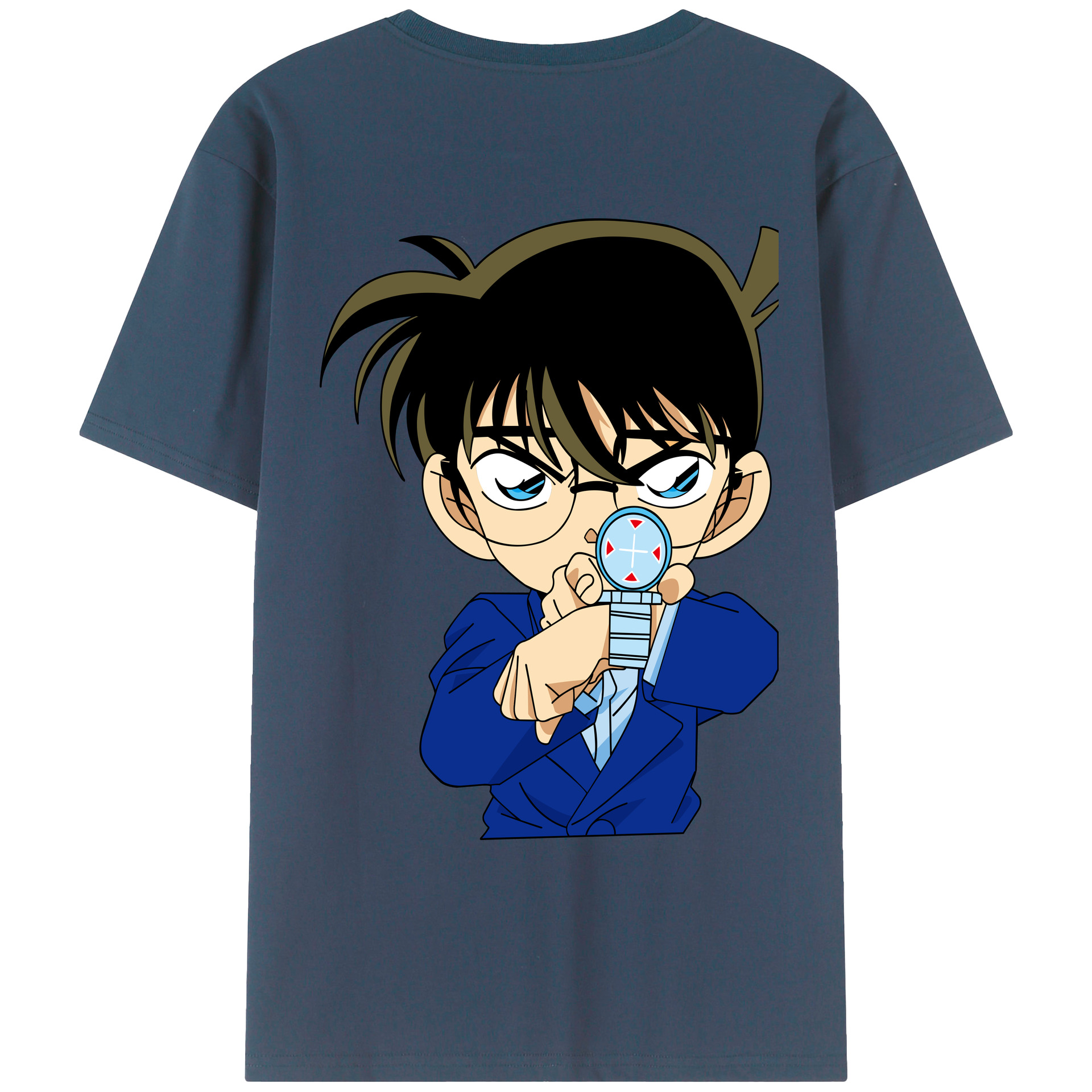 （画像用） 名探偵コナン 江戸川 コナン Detective Conan Conan Edogawa レディース半袖Tシャツ(バックプリント)