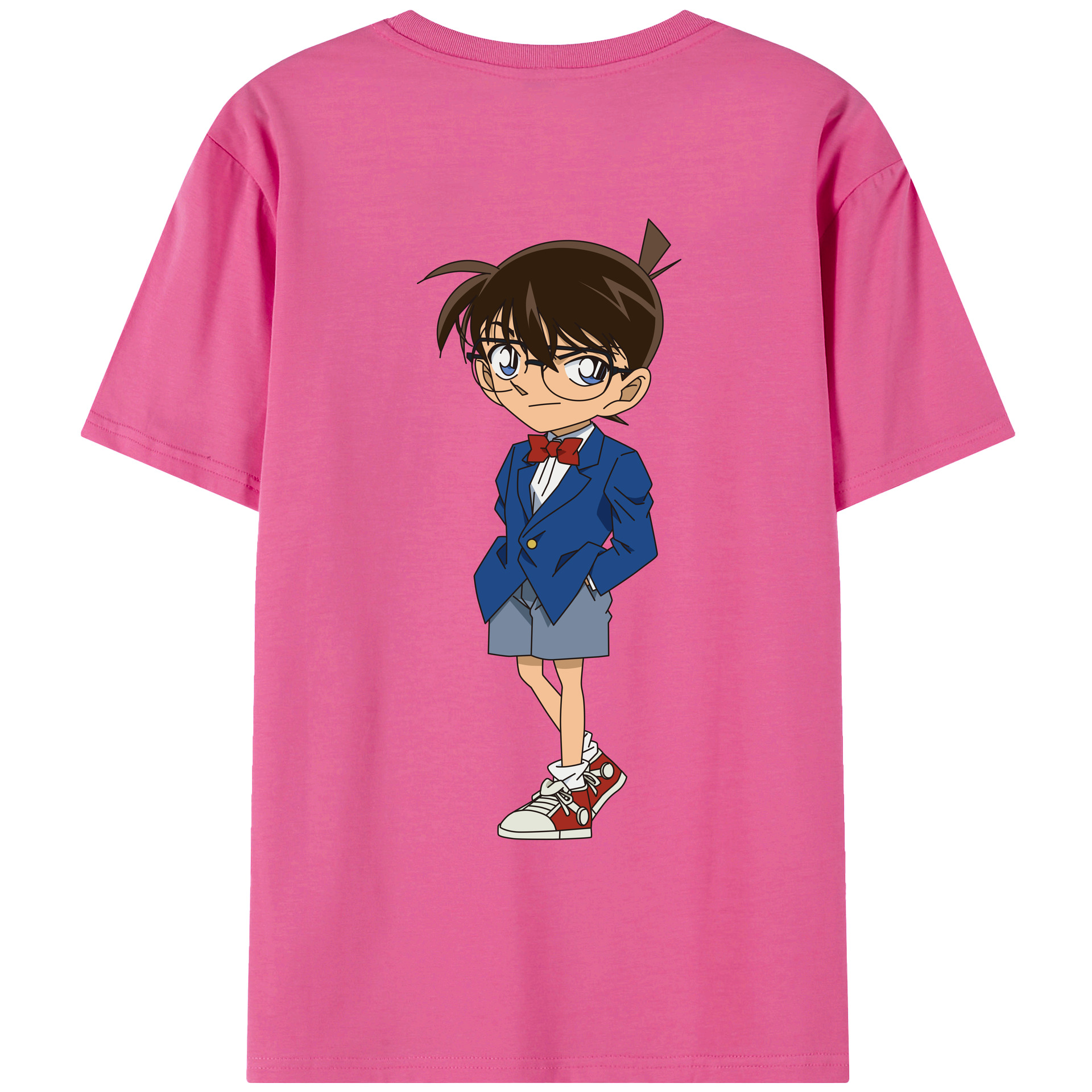 （画像用） 名探偵コナン 江戸川 コナン Detective Conan Conan Edogawa レディース半袖Tシャツ(バックプリント)