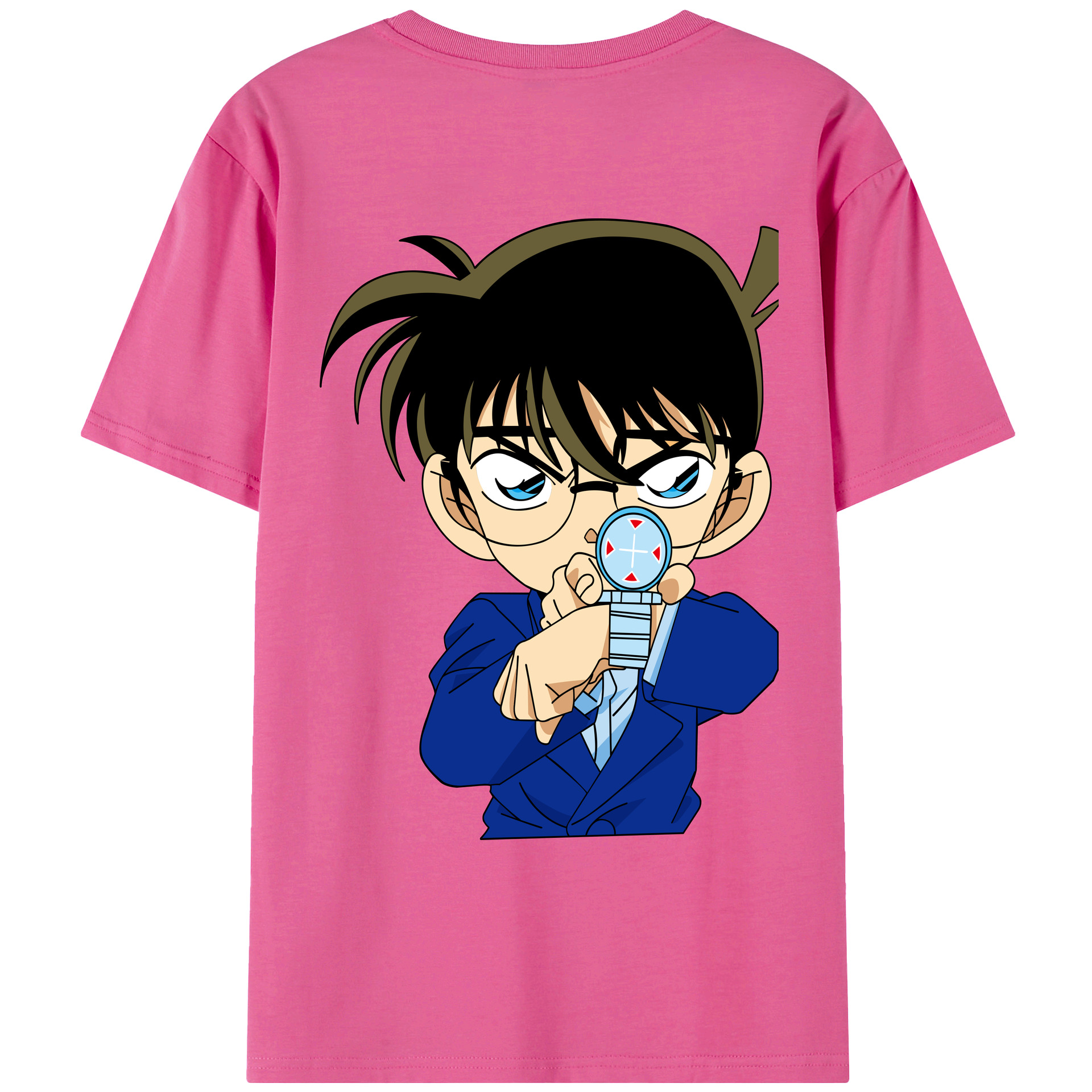 （画像用） 名探偵コナン 江戸川 コナン Detective Conan Conan Edogawa レディース半袖Tシャツ(バックプリント)
