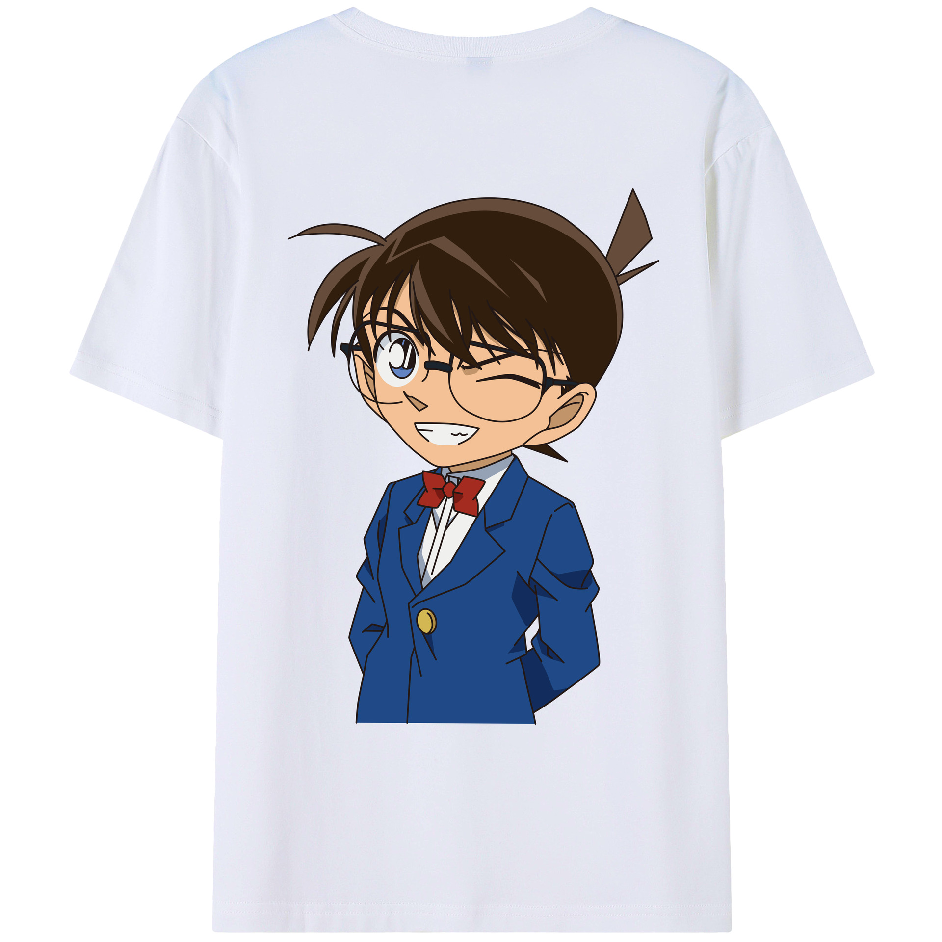 （画像用） 名探偵コナン 江戸川 コナン Detective Conan Conan Edogawa レディース半袖Tシャツ(バックプリント)