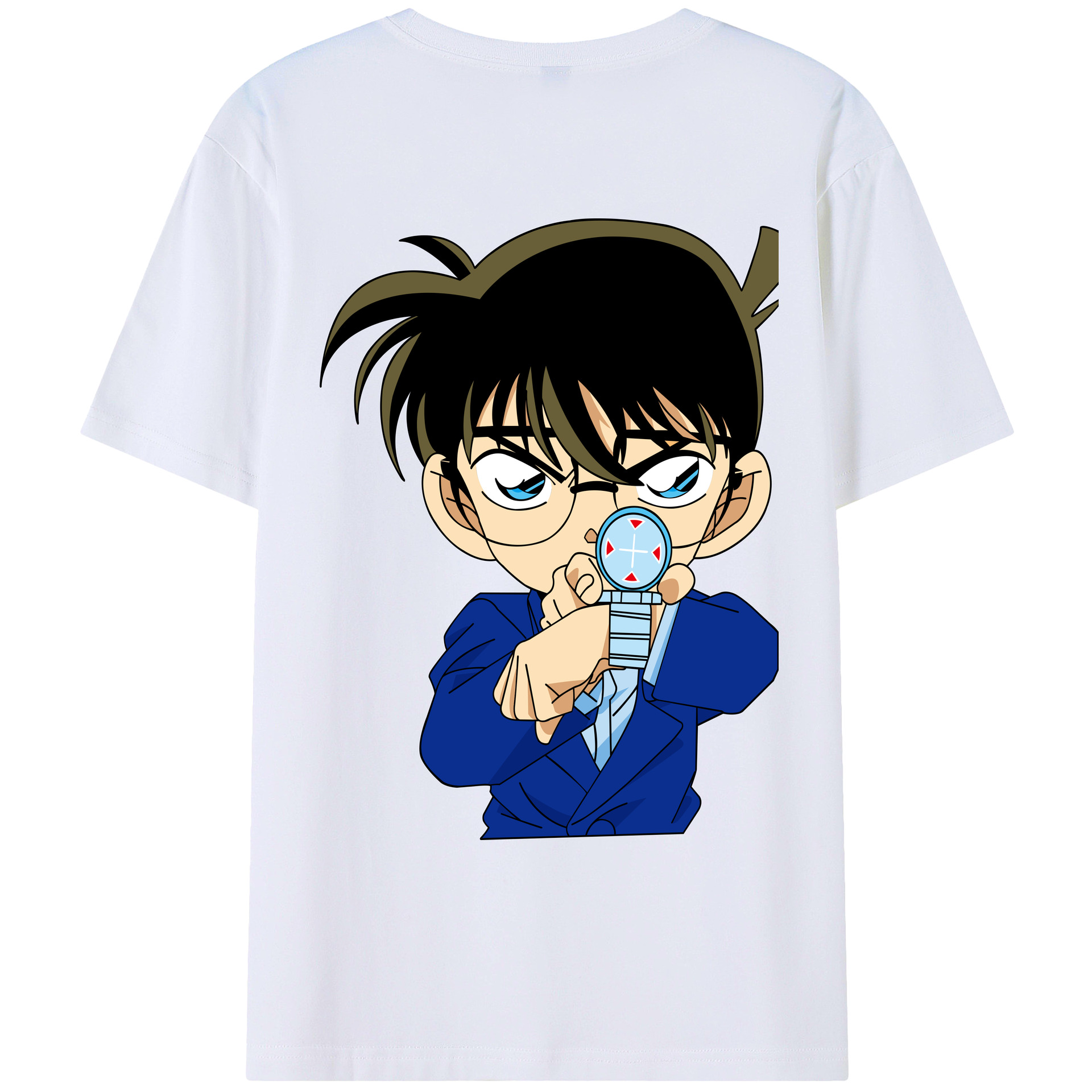 （画像用） 名探偵コナン 江戸川 コナン Detective Conan Conan Edogawa レディース半袖Tシャツ(バックプリント)