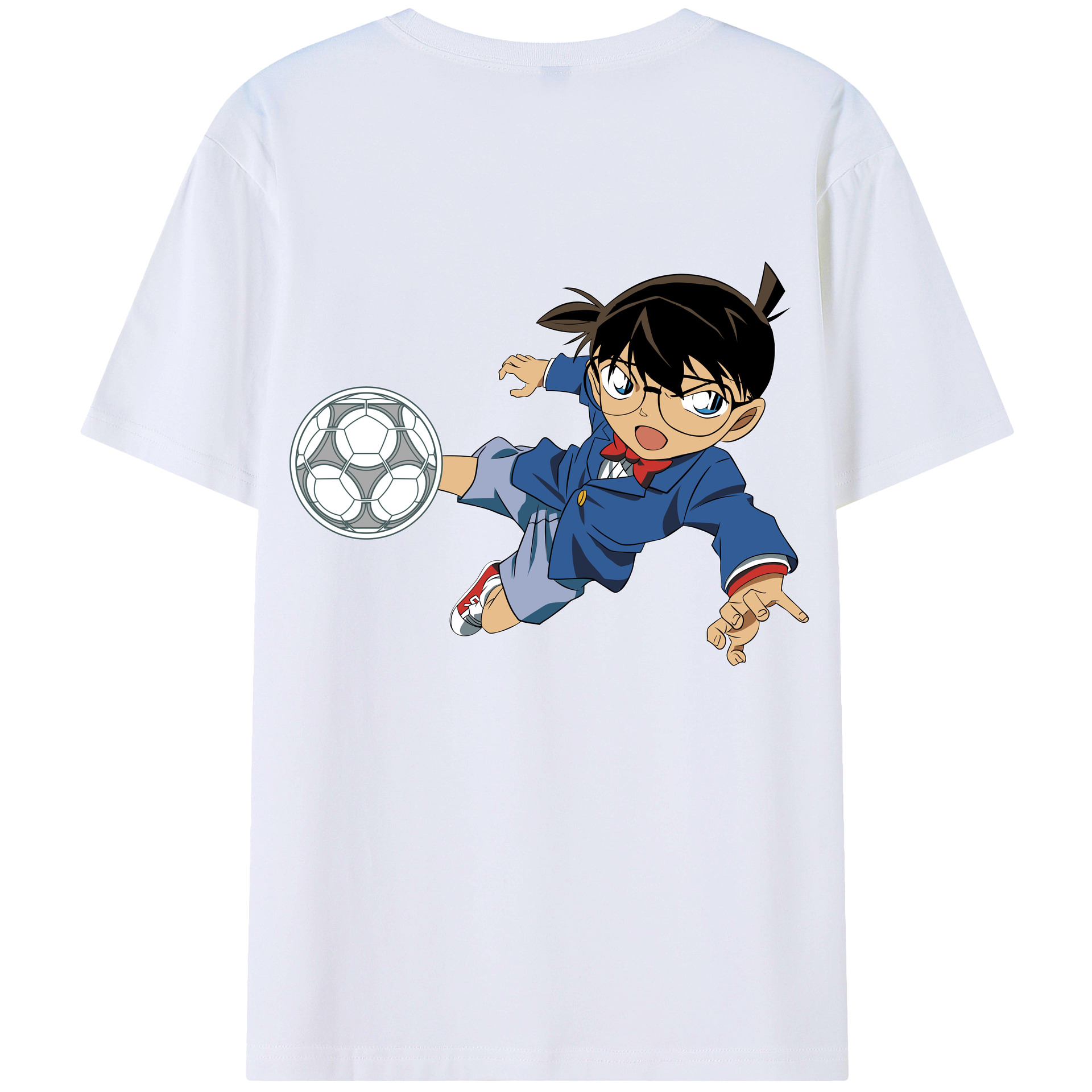 （画像用） 名探偵コナン 江戸川 コナン Detective Conan Conan Edogawa レディース半袖Tシャツ(バックプリント)