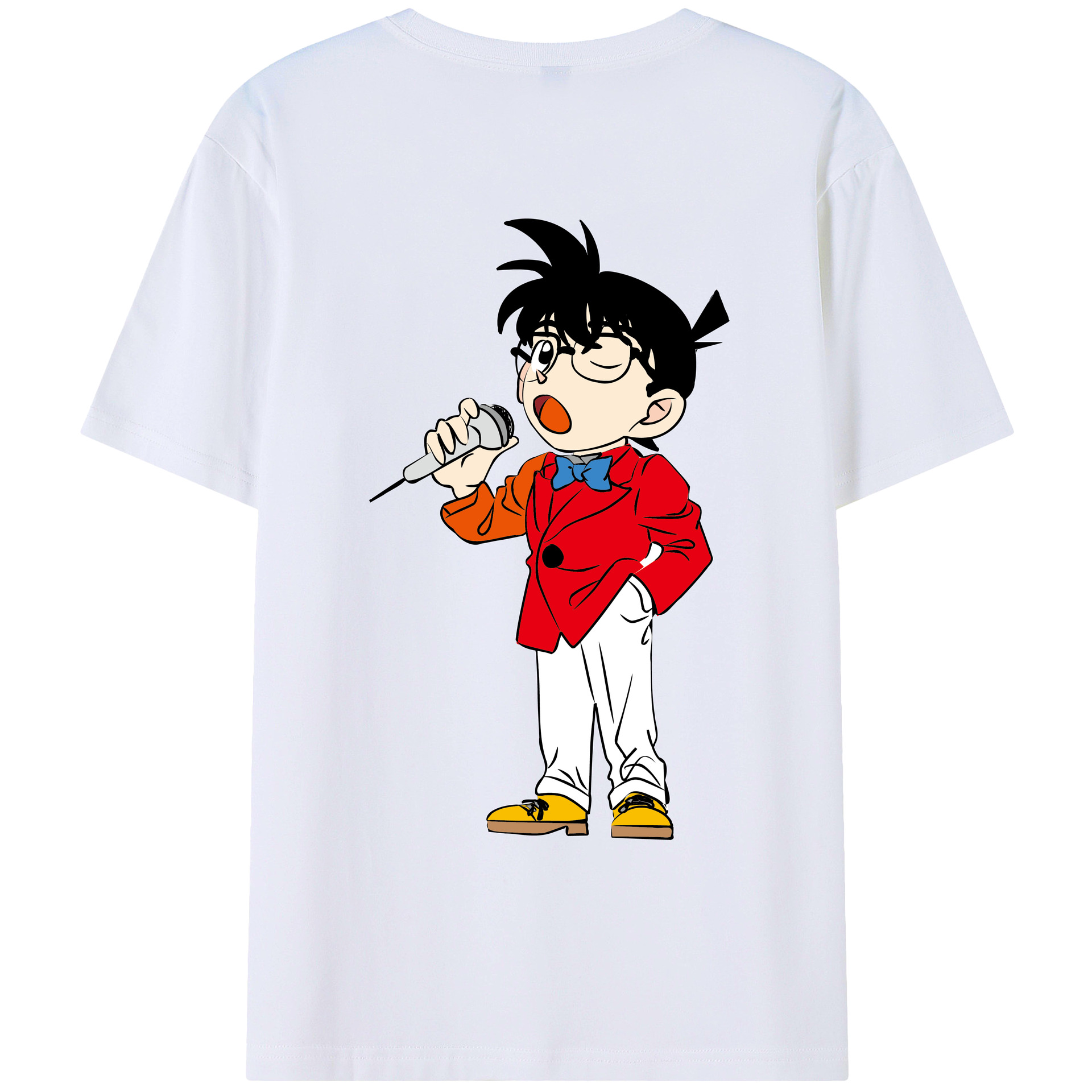 （画像用） 名探偵コナン 江戸川 コナン Detective Conan Conan Edogawa レディース半袖Tシャツ(バックプリント)
