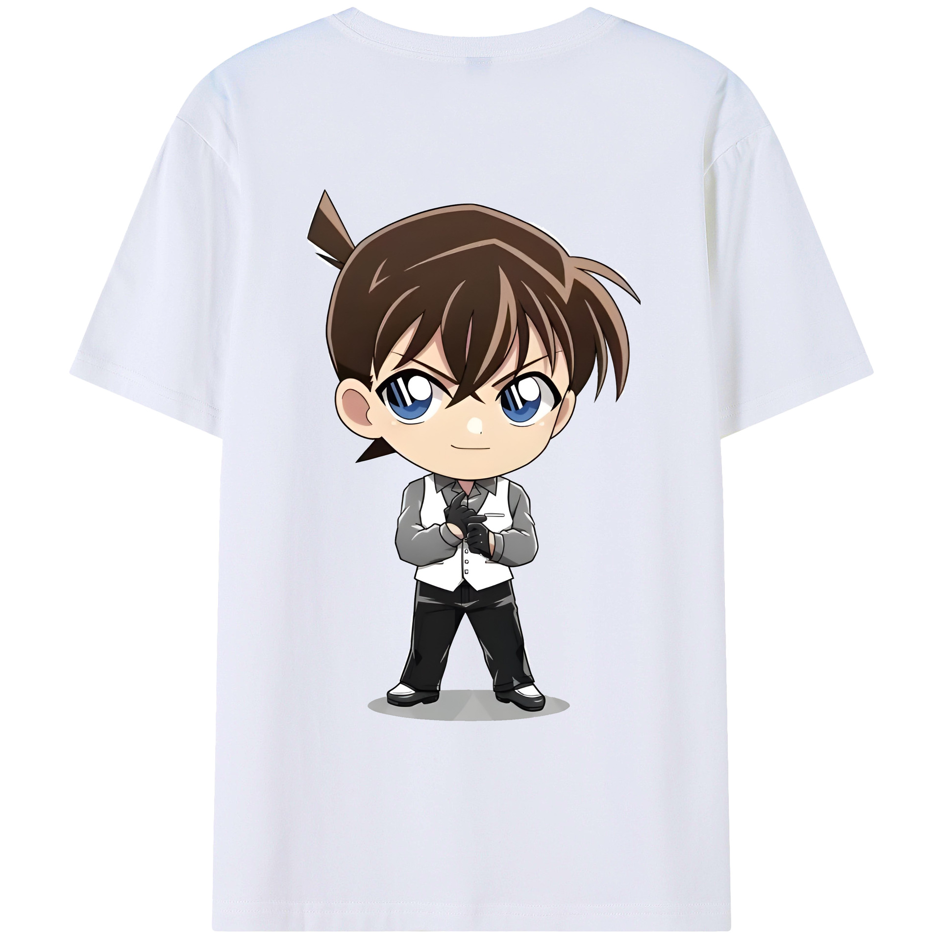 （画像用） 名探偵コナン 江戸川 コナン Detective Conan Conan Edogawa レディース半袖Tシャツ(バックプリント)
