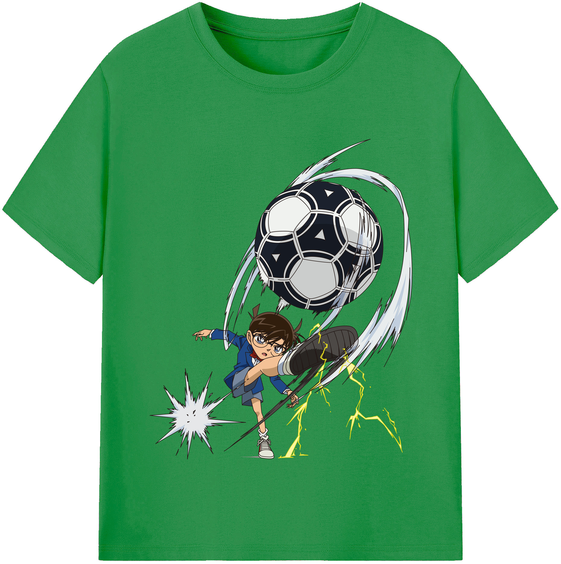 （画像用） 名探偵コナン 江戸川 コナン Detective Conan Conan Edogawa レディースカジュアルプリントTシャツ（綿100％）