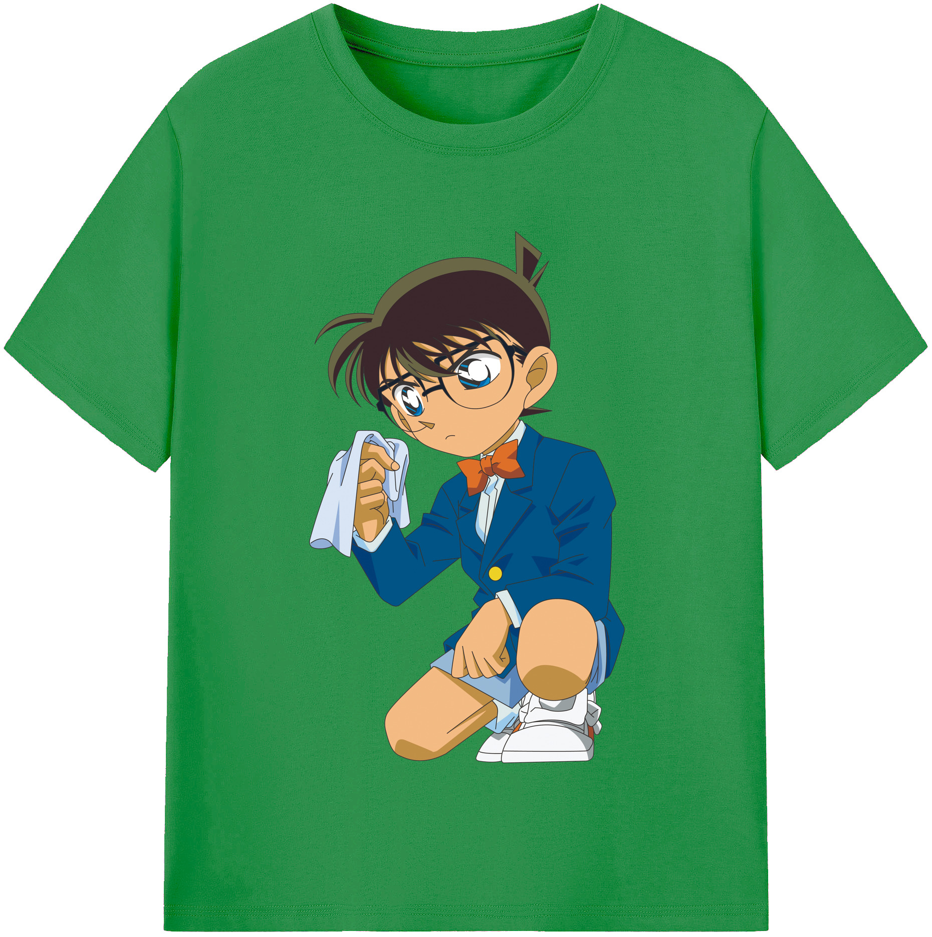 （画像用） 名探偵コナン 江戸川 コナン Detective Conan Conan Edogawa レディースカジュアルプリントTシャツ（綿100％）