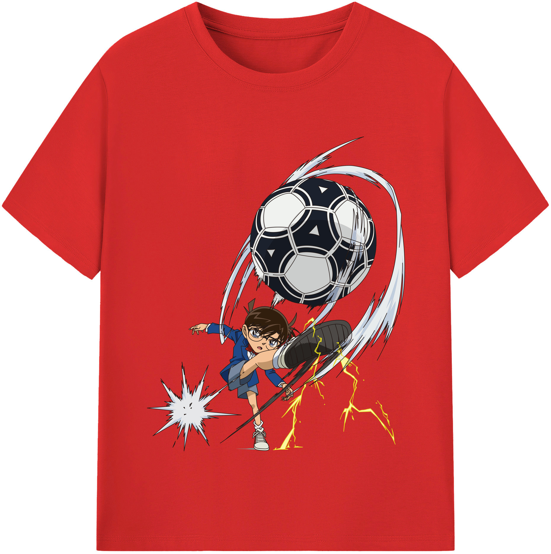（画像用） 名探偵コナン 江戸川 コナン Detective Conan Conan Edogawa レディースカジュアルプリントTシャツ（綿100％）