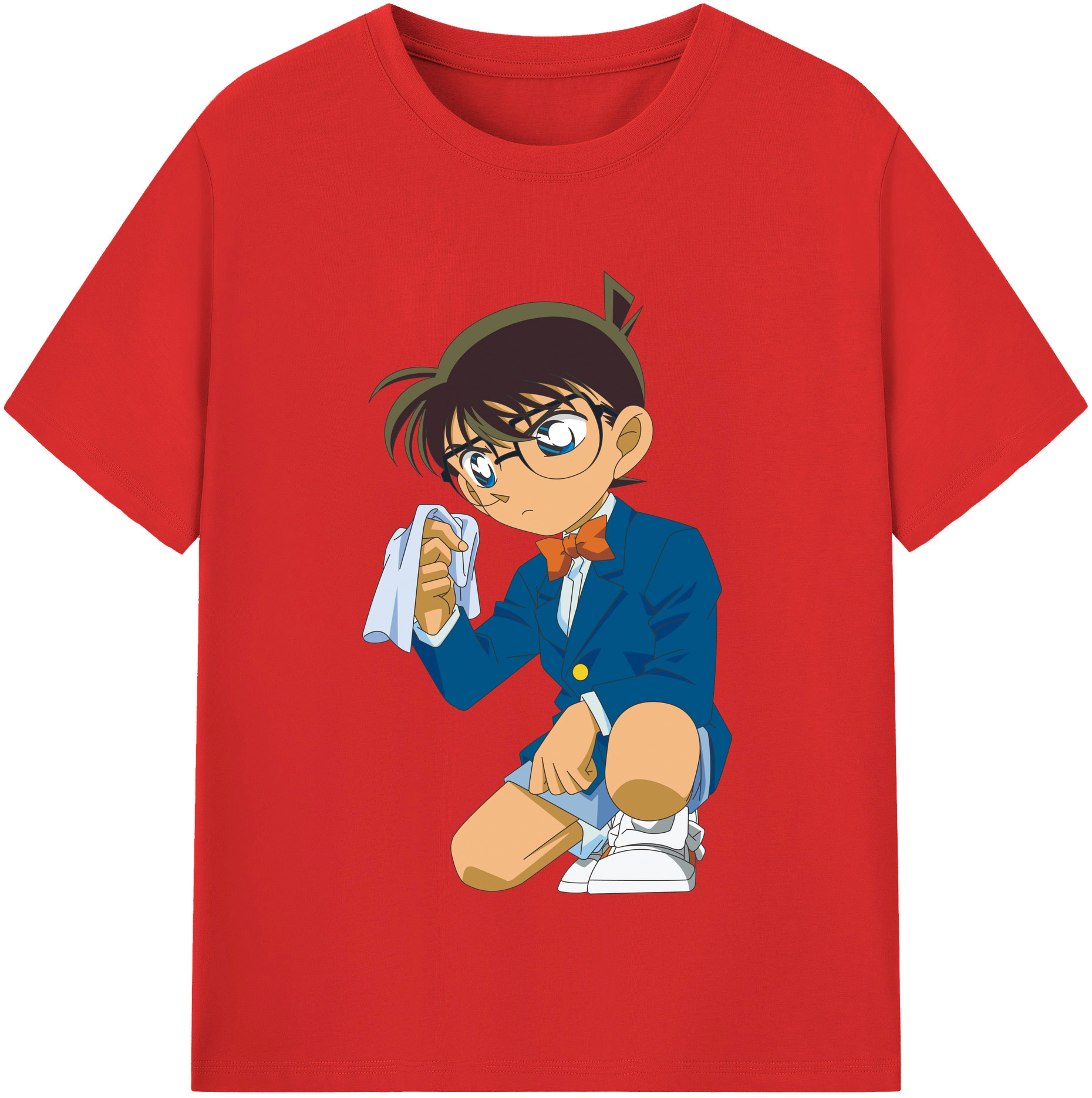 （画像用） 名探偵コナン 江戸川 コナン Detective Conan Conan Edogawa レディースカジュアルプリントTシャツ（綿100％）
