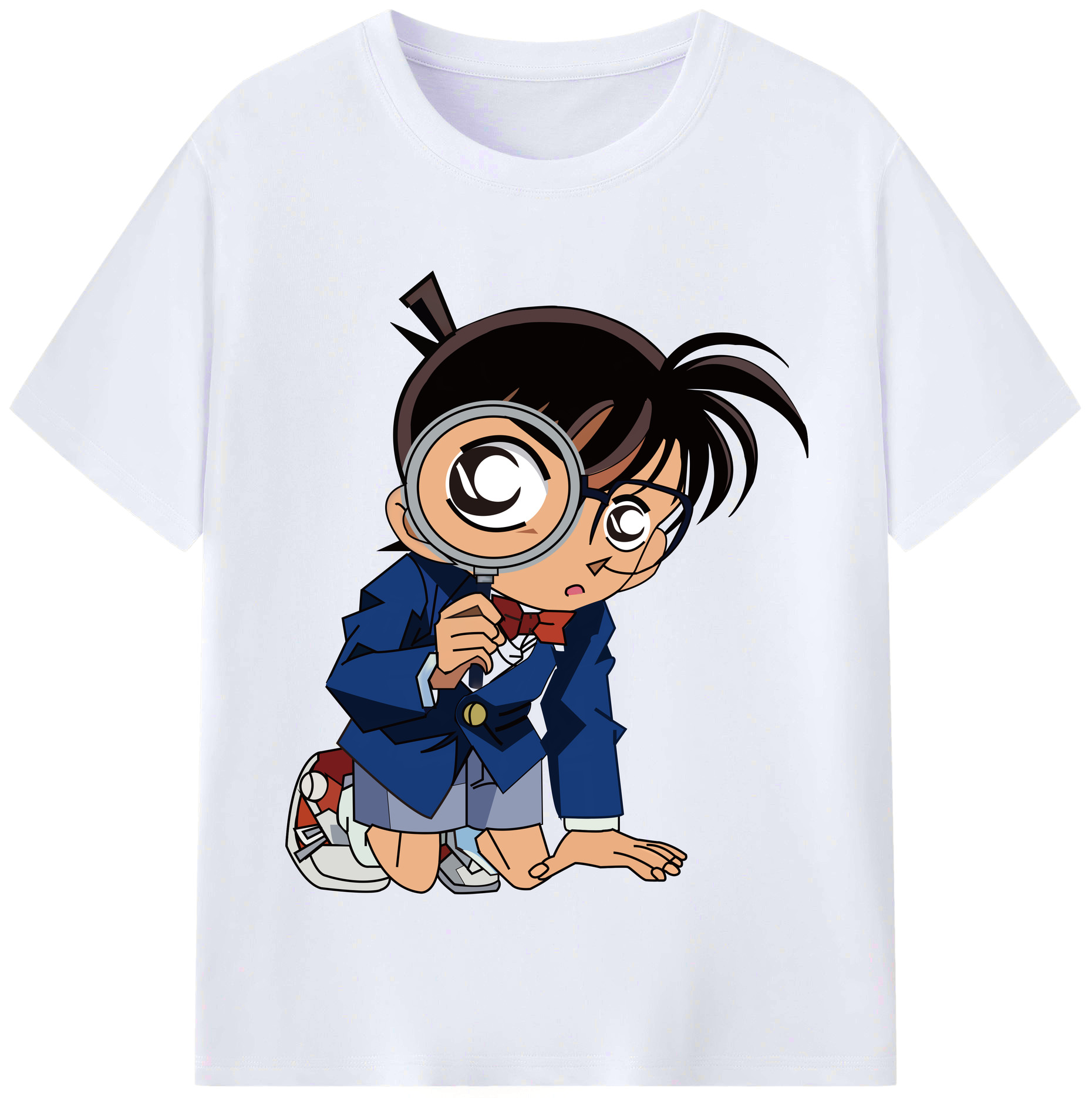 （画像用） 名探偵コナン 江戸川 コナン Detective Conan Conan Edogawa レディースカジュアルプリントTシャツ（綿100％）