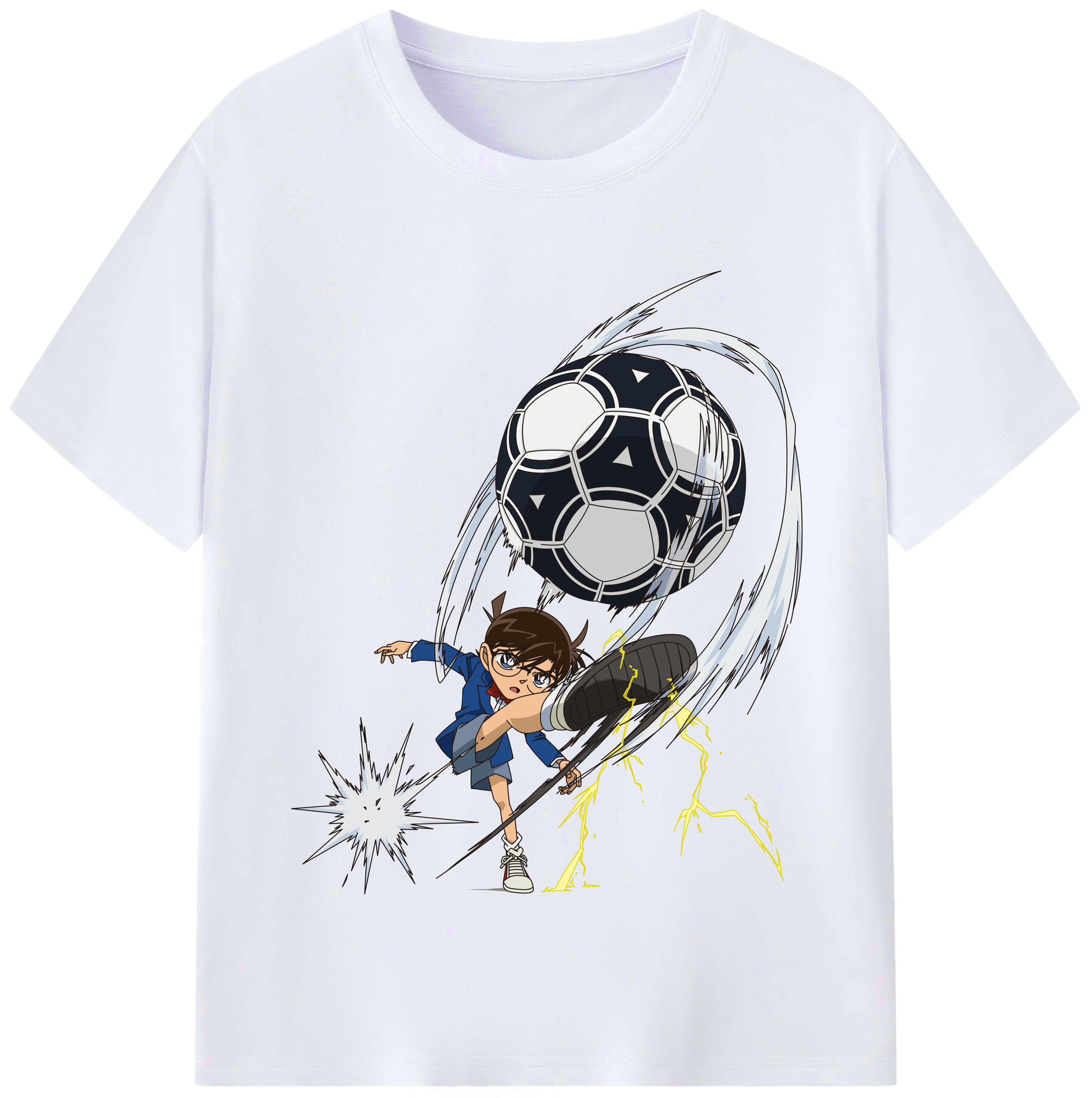 （画像用） 名探偵コナン 江戸川 コナン Detective Conan Conan Edogawa レディースカジュアルプリントTシャツ（綿100％）