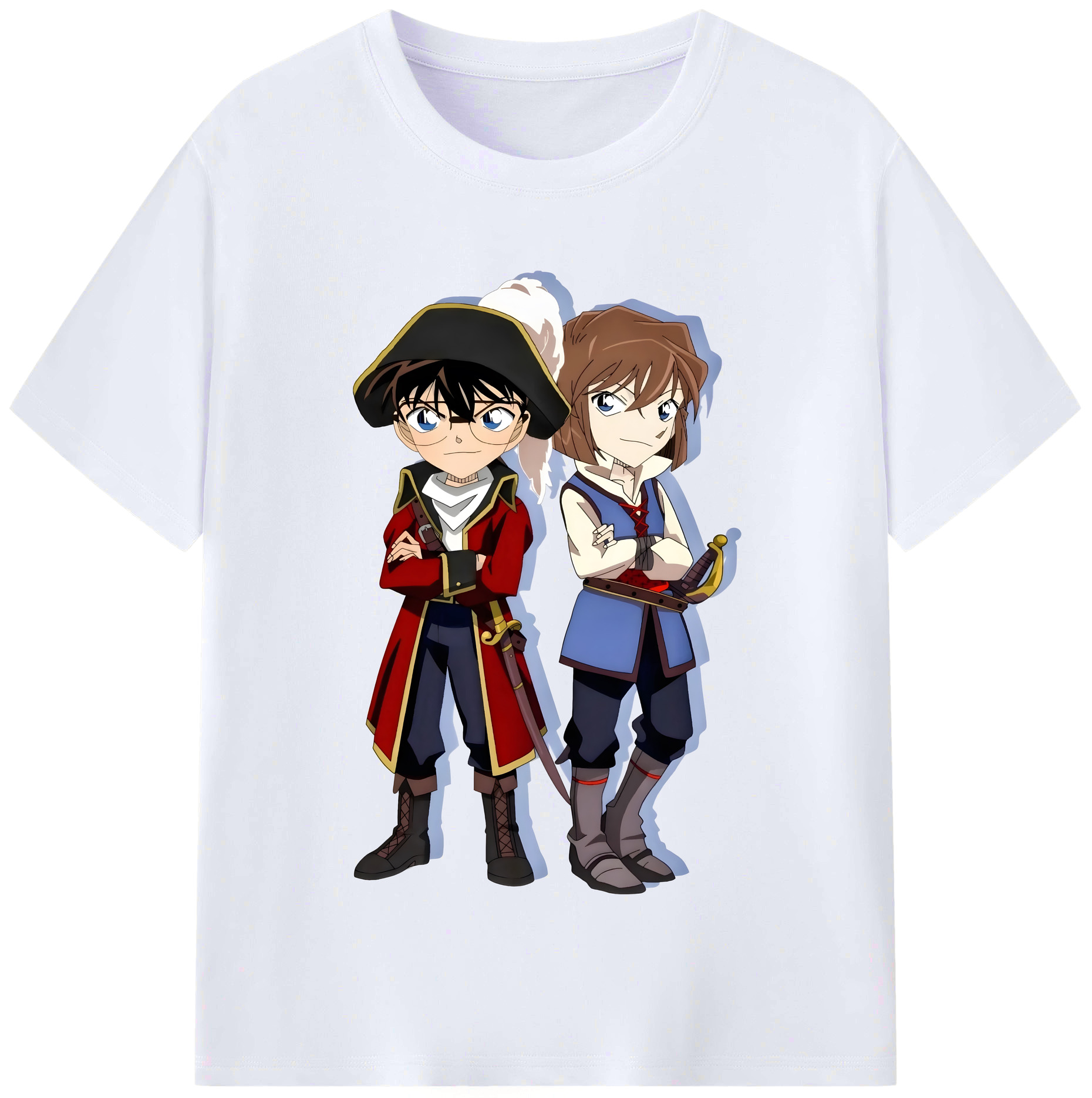 （画像用） 名探偵コナン 灰原 哀 はいばら あい Detective Conan Anita Hailey、Vi Graythorn Haibara Ai レディースカジュアルプリントTシャツ（綿100％）