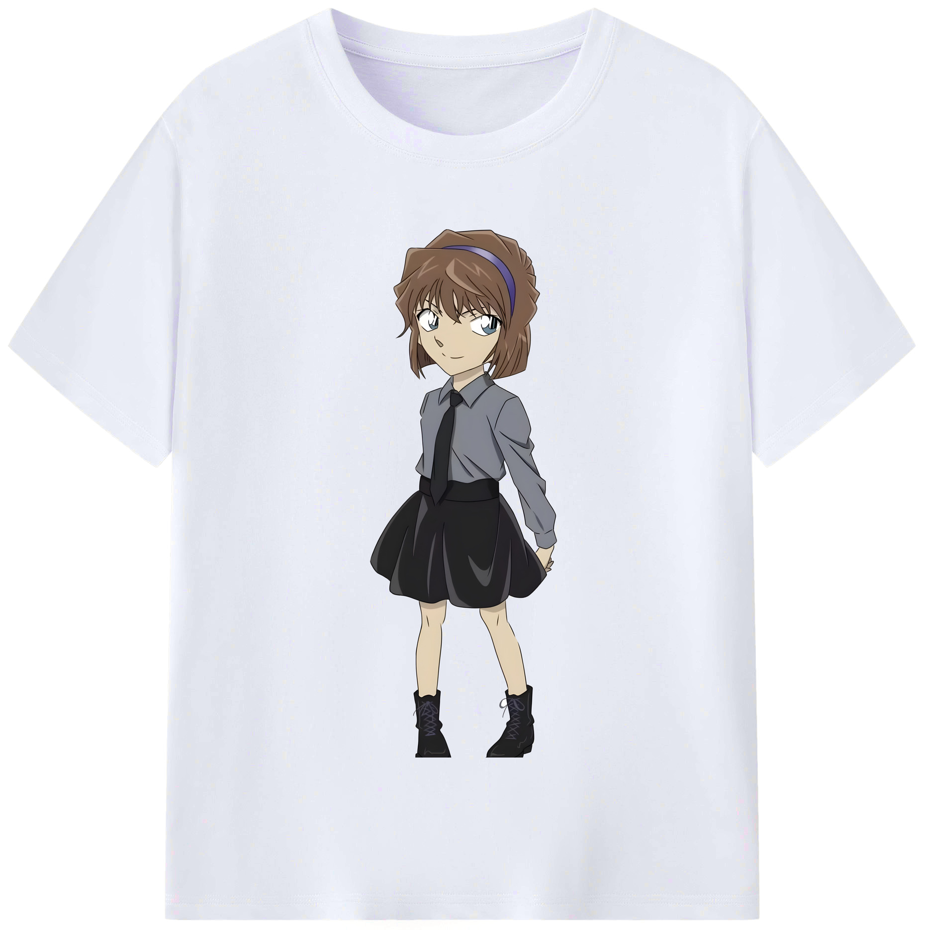 （画像用） 名探偵コナン 灰原 哀 はいばら あい Detective Conan Anita Hailey、Vi Graythorn Haibara Ai レディースカジュアルプリントTシャツ（綿100％）
