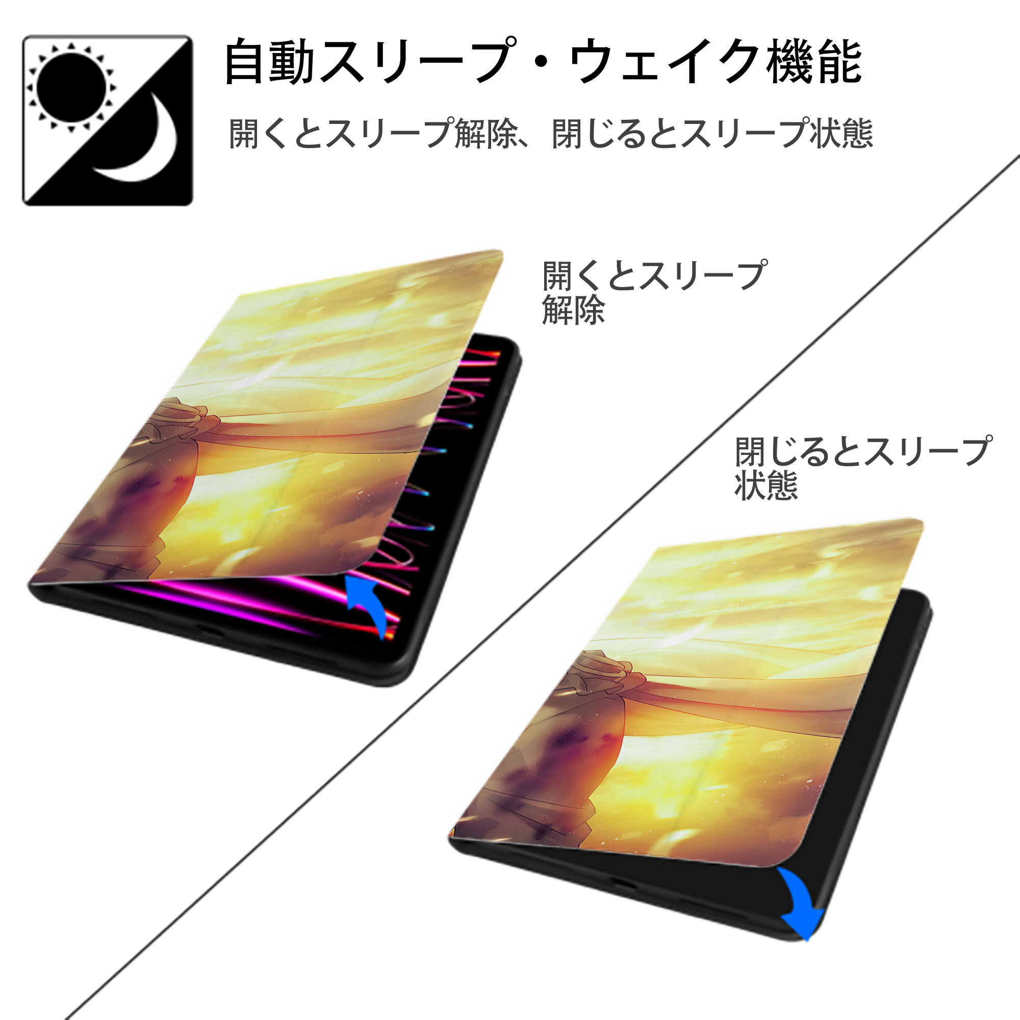 名探偵コナン Detective Conan IPad ケース ブック型 PUレザー TPU 耐衝撃 軽量 薄型 ペン収納なし 全面保護 IPad 各モデル対応