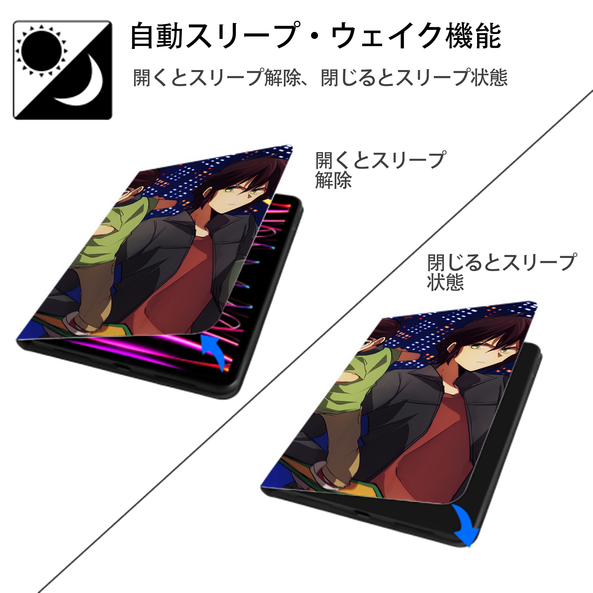 名探偵コナン Detective Conan IPad ケース ブック型 PUレザー TPU 耐衝撃 軽量 薄型 ペン収納なし 全面保護 IPad 各モデル対応