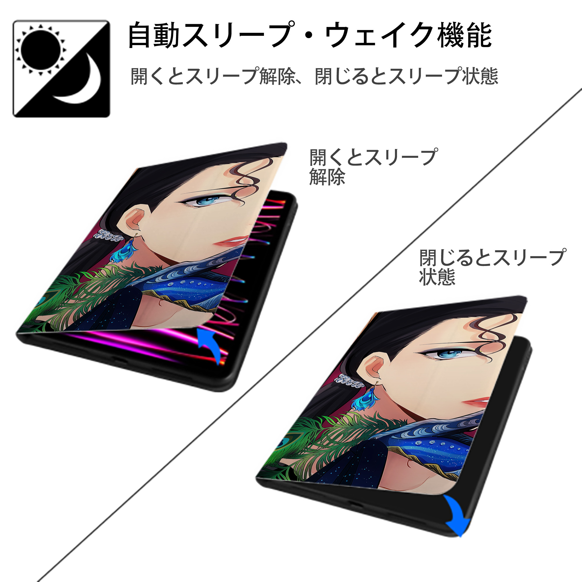 名探偵コナン Detective Conan IPad ケース ブック型 PUレザー TPU 耐衝撃 軽量 薄型 ペン収納なし 全面保護 IPad 各モデル対応