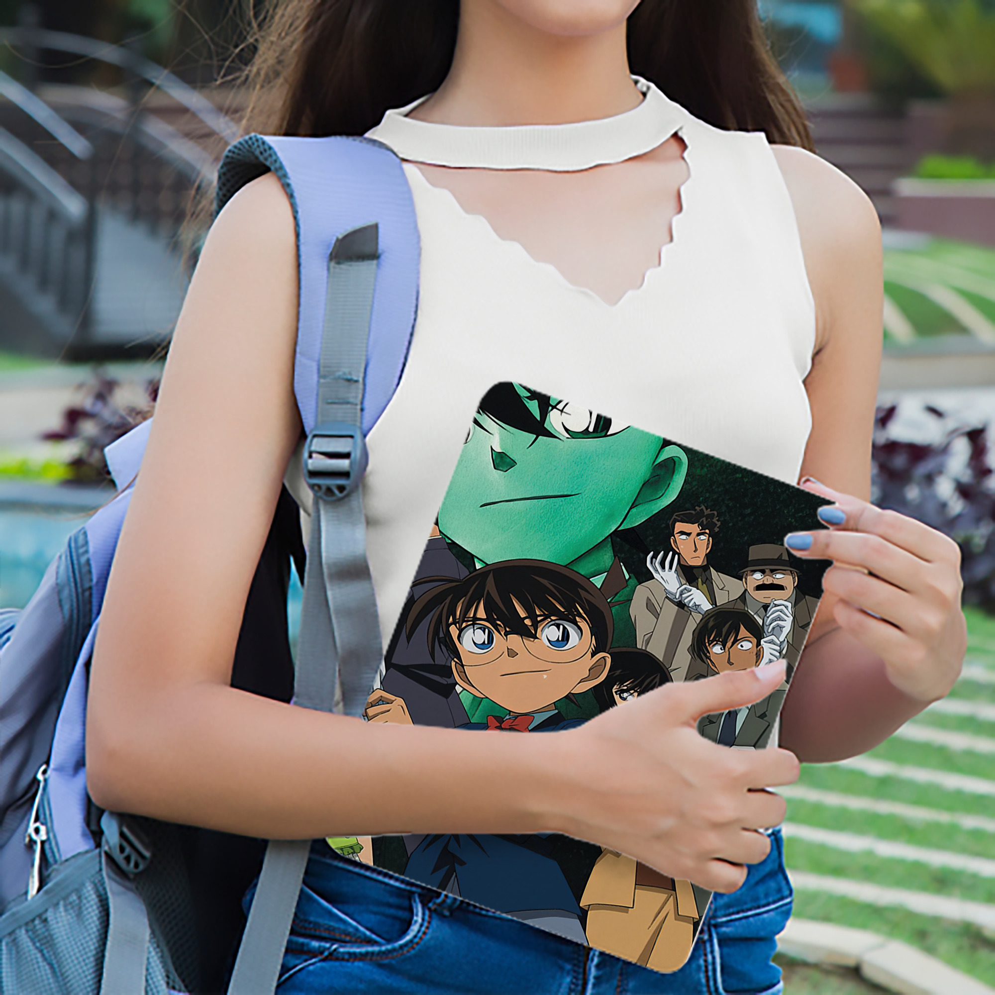 名探偵コナン Detective Conan IPadケース ペンホルダー付き ブックスタイルデザイン