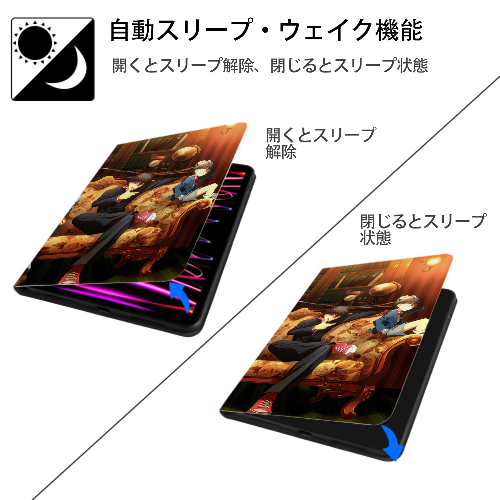 名探偵コナン Detective Conan IPadケース ペンホルダー付き ブックスタイルデザイン