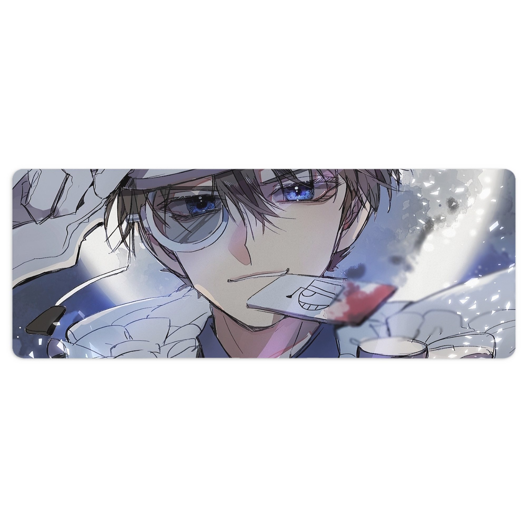（画像用） 名探偵コナン Detective Conan ステッチ加工 大判デスクマット／滑り止めマウスパッド