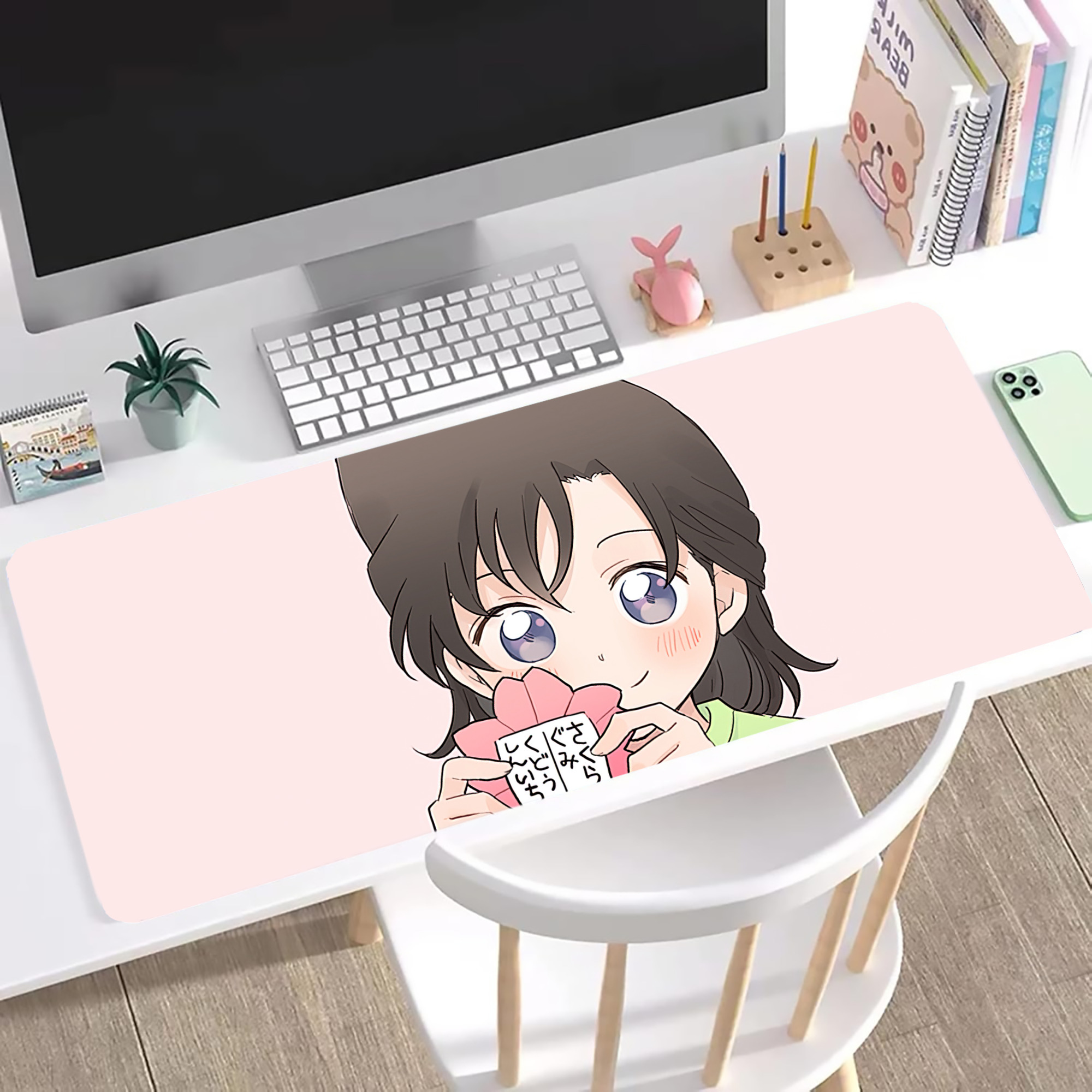 （画像用） 名探偵コナン Detective Conan ステッチ加工 大判デスクマット／滑り止めマウスパッド