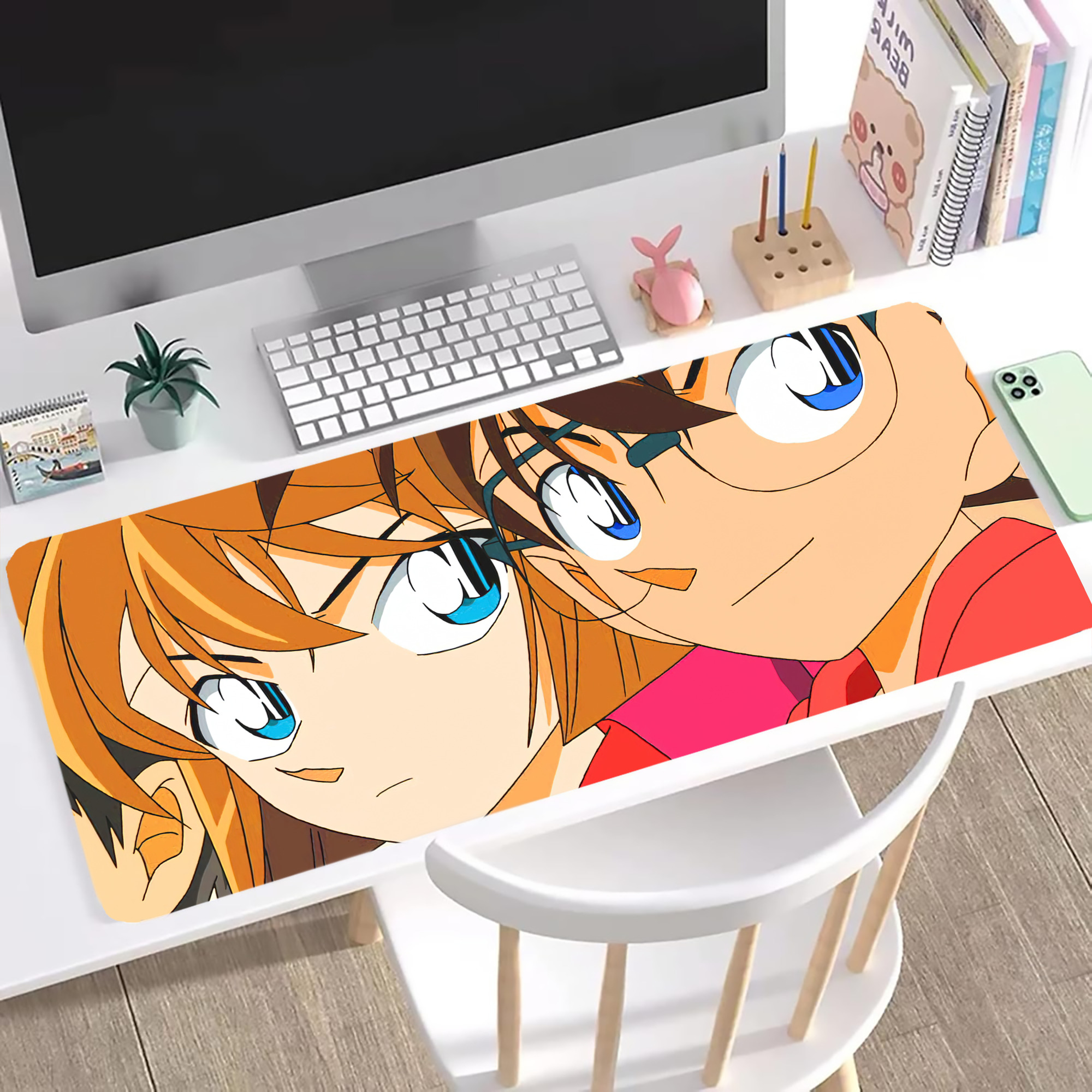 （画像用） 名探偵コナン Detective Conan ステッチ加工 大判デスクマット／滑り止めマウスパッド