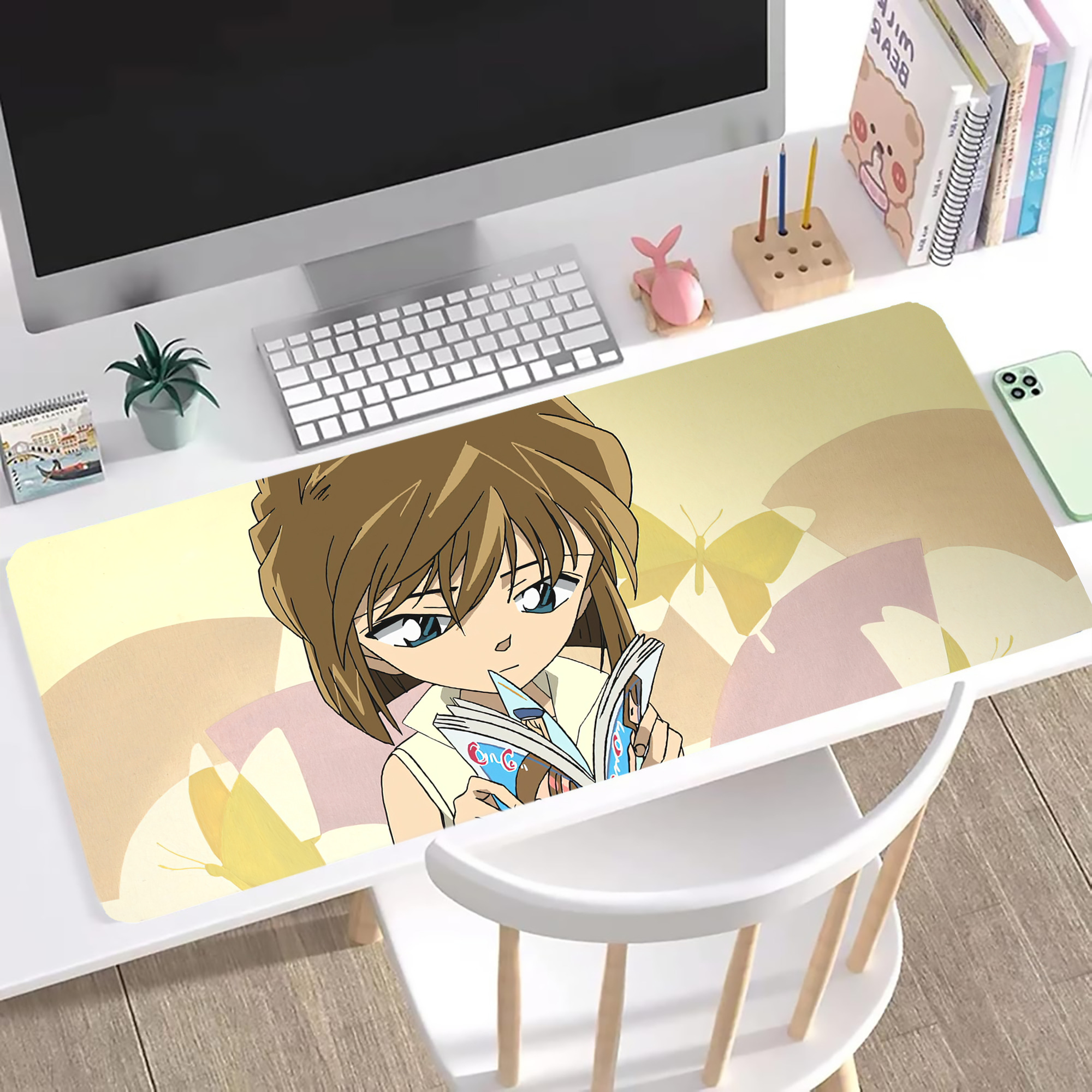 （画像用） 名探偵コナン Detective Conan ステッチ加工 大判デスクマット／滑り止めマウスパッド