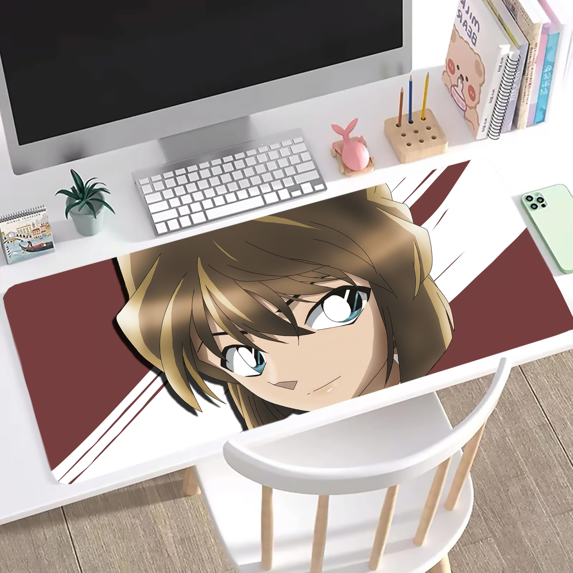 （画像用） 名探偵コナン Detective Conan ステッチ加工 大判デスクマット／滑り止めマウスパッド