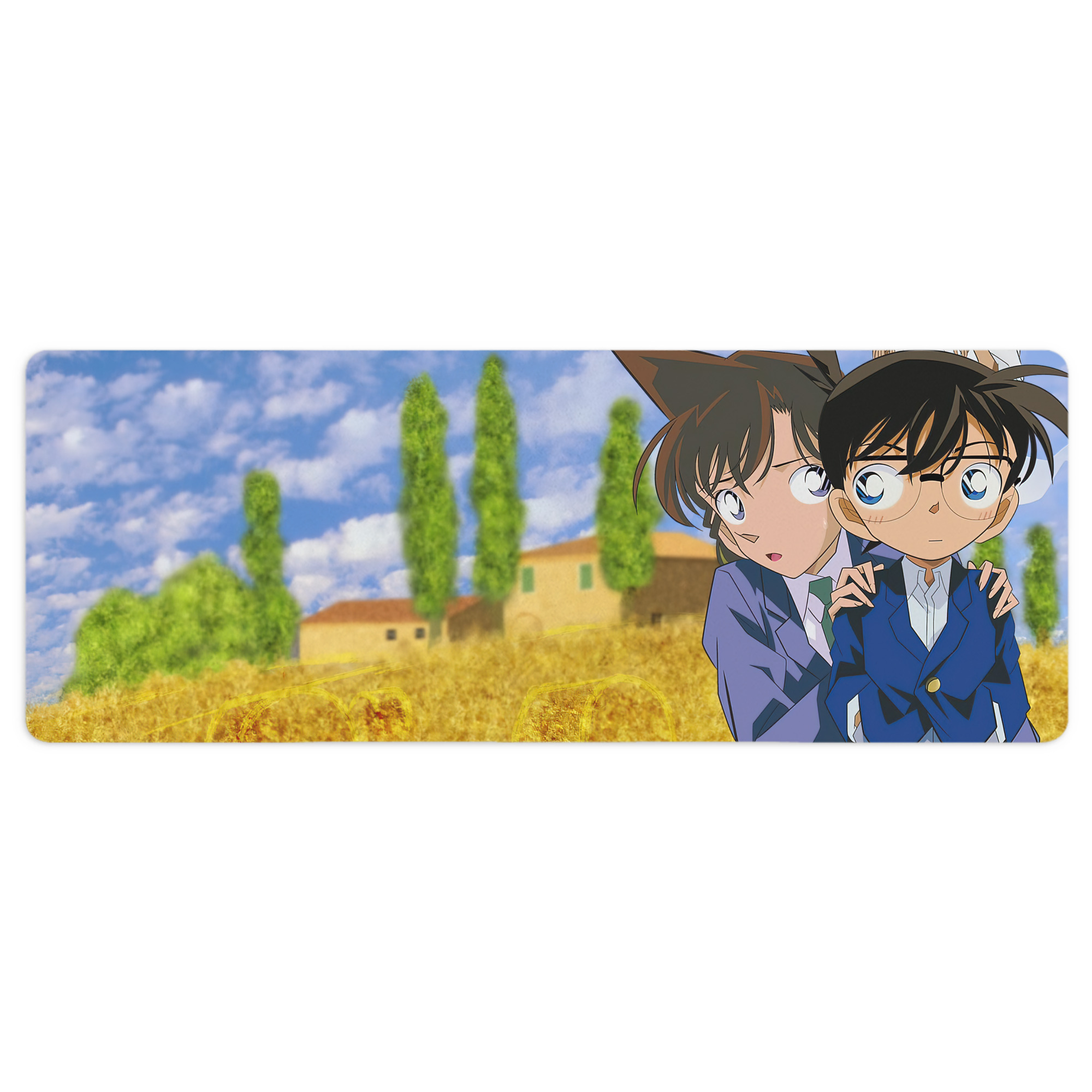 （画像用） 名探偵コナン Detective Conan ステッチ加工 大判デスクマット／滑り止めマウスパッド