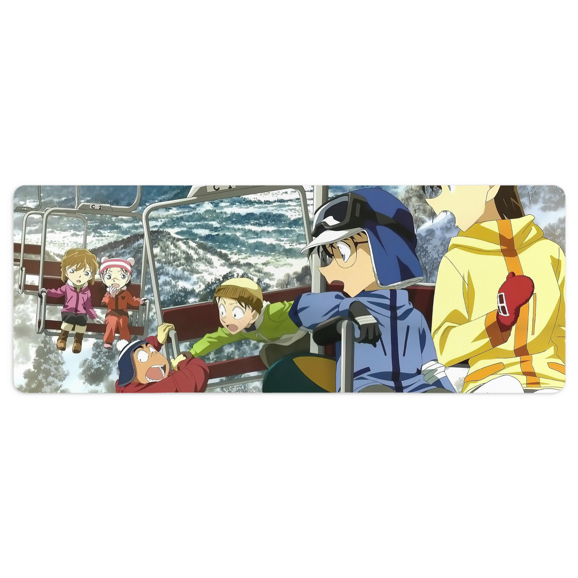（画像用） 名探偵コナン Detective Conan ステッチ加工 大判デスクマット／滑り止めマウスパッド