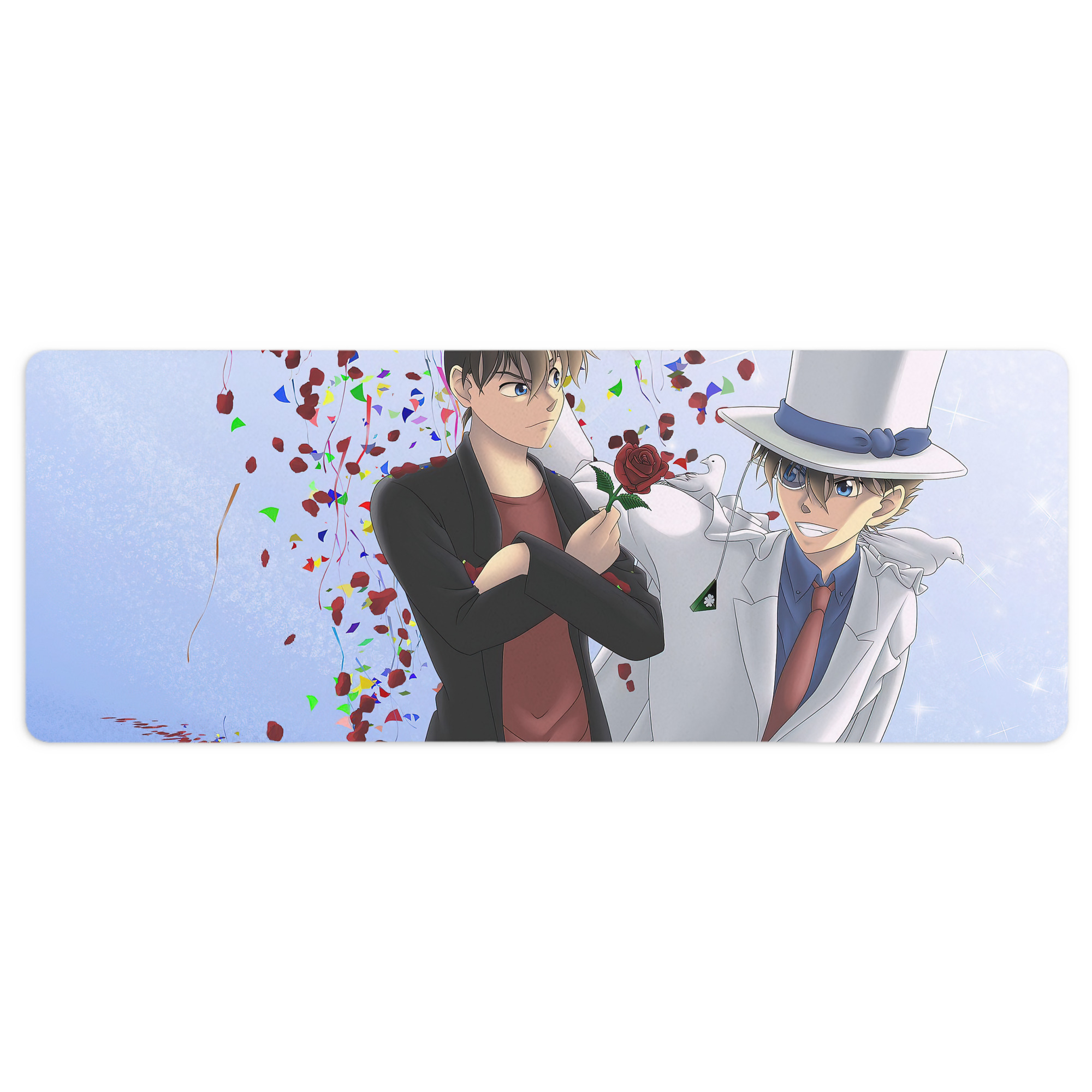 （画像用） 名探偵コナン Detective Conan ステッチ加工 大判デスクマット／滑り止めマウスパッド