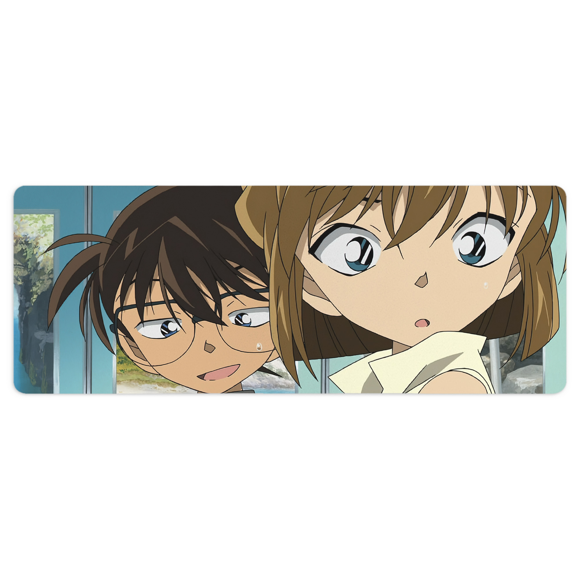 （画像用） 名探偵コナン Detective Conan ステッチ加工 大判デスクマット／滑り止めマウスパッド