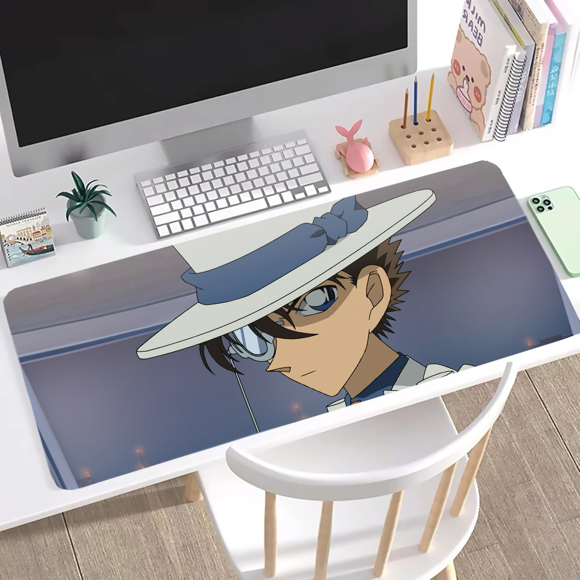 （画像用） 名探偵コナン Detective Conan ステッチ加工 大判デスクマット／滑り止めマウスパッド