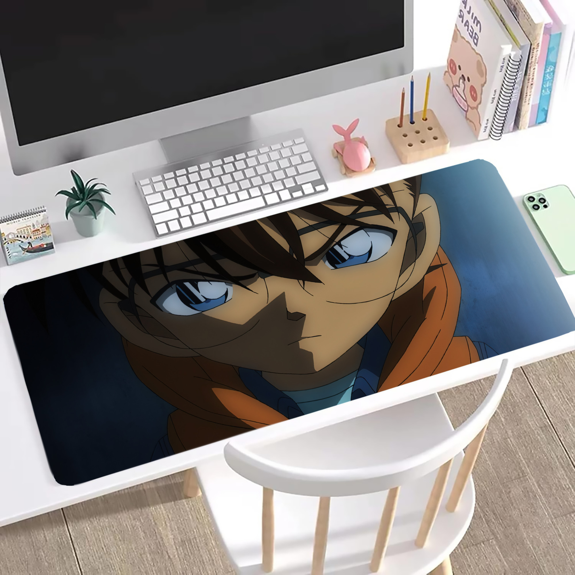 （画像用） 名探偵コナン Detective Conan ステッチ加工 大判デスクマット／滑り止めマウスパッド