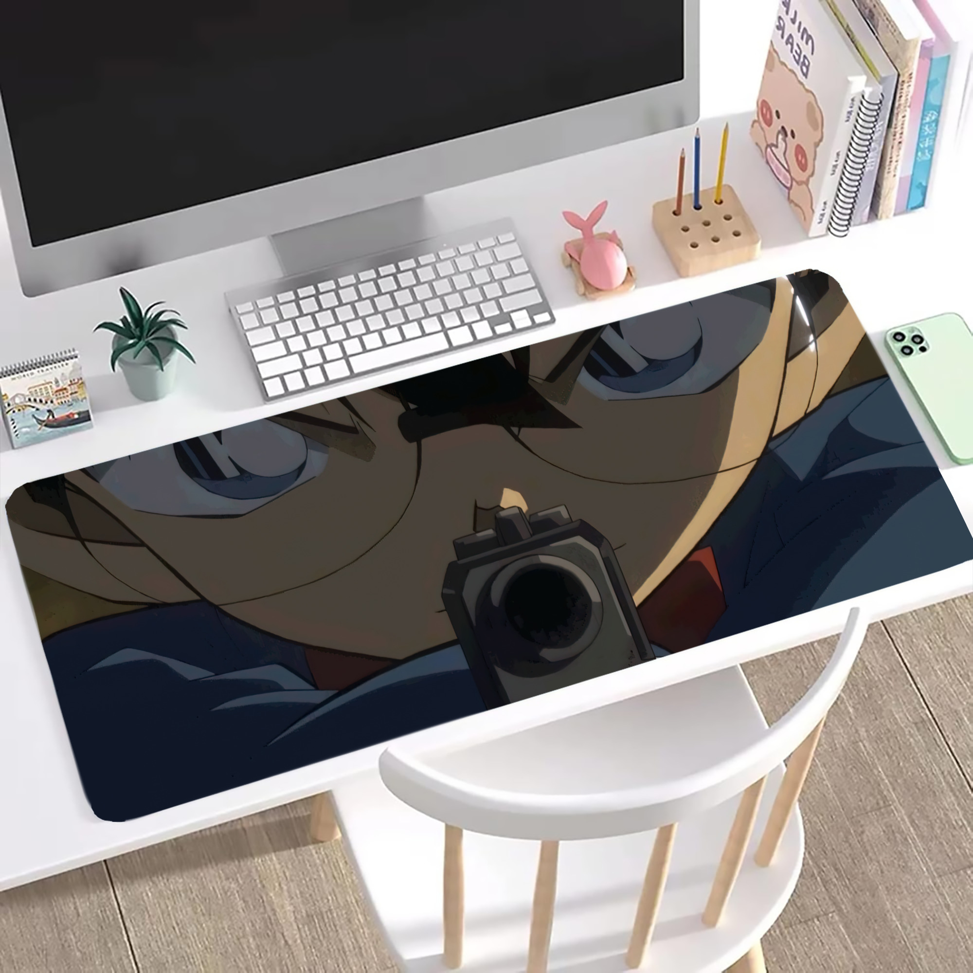 （画像用） 名探偵コナン Detective Conan ステッチ加工 大判デスクマット／滑り止めマウスパッド