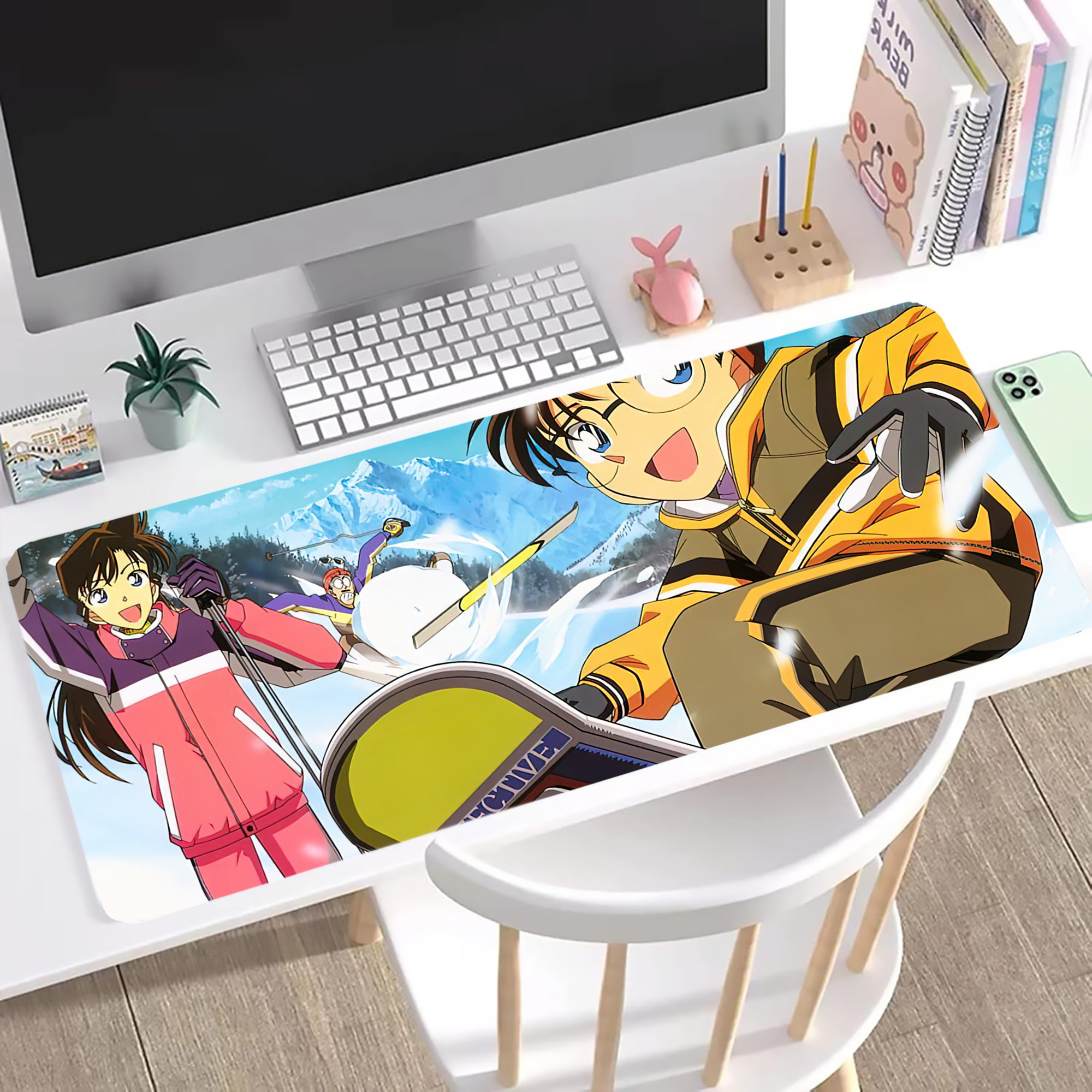 （画像用） 名探偵コナン Detective Conan ステッチ加工 大判デスクマット／滑り止めマウスパッド
